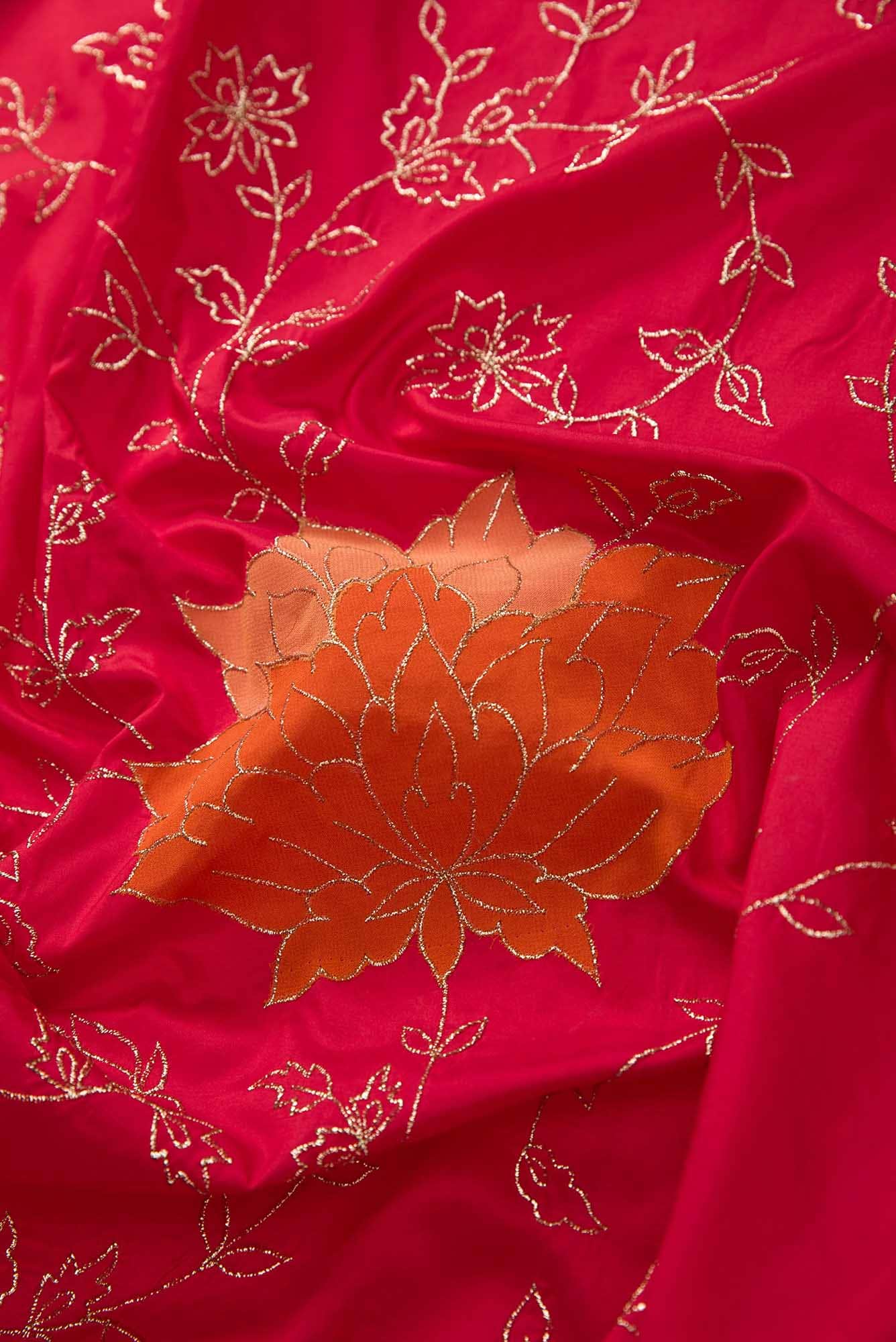 Red Dual Tone Banarasi Silk Saree