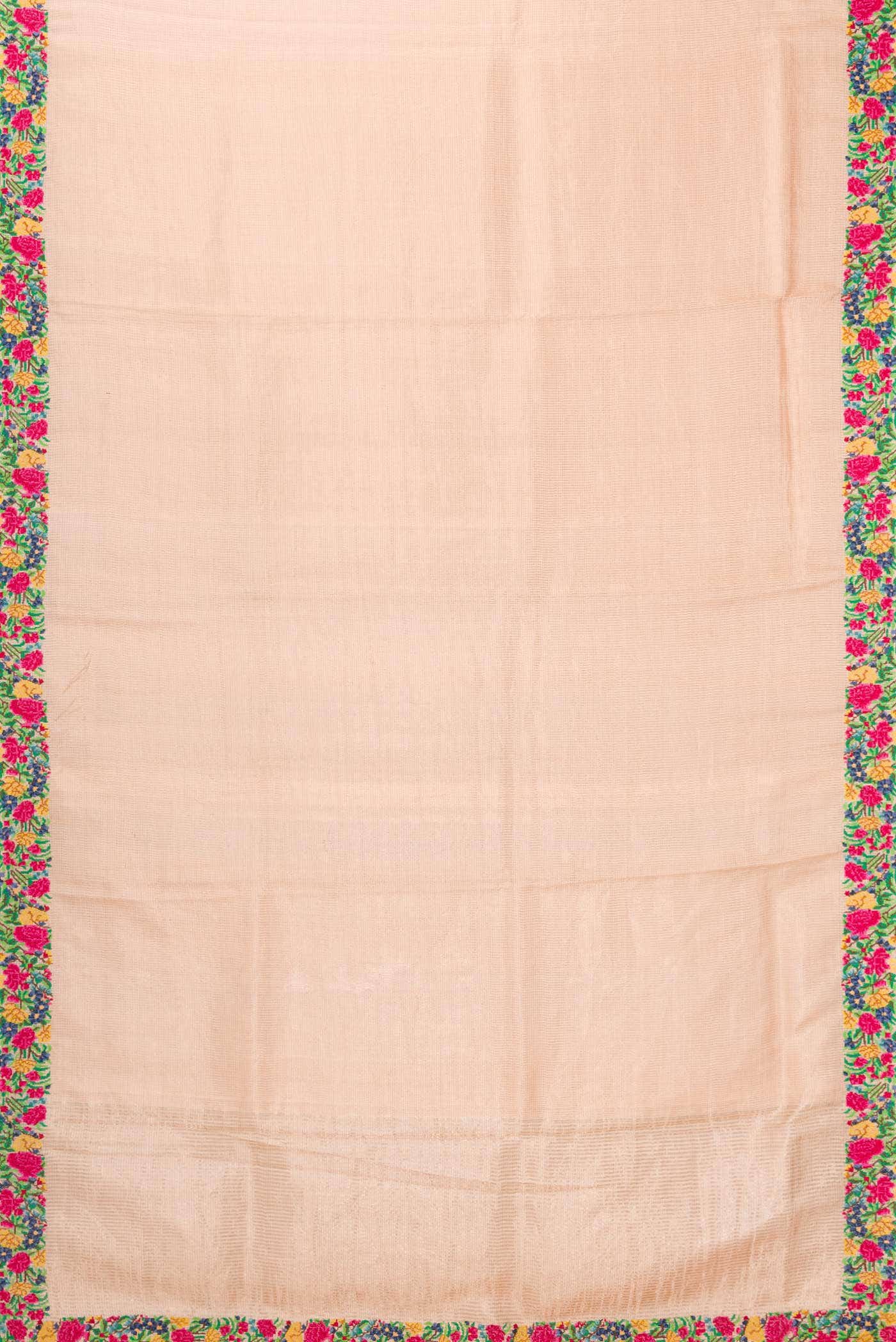 Golden Peach Tussar Silk Saree