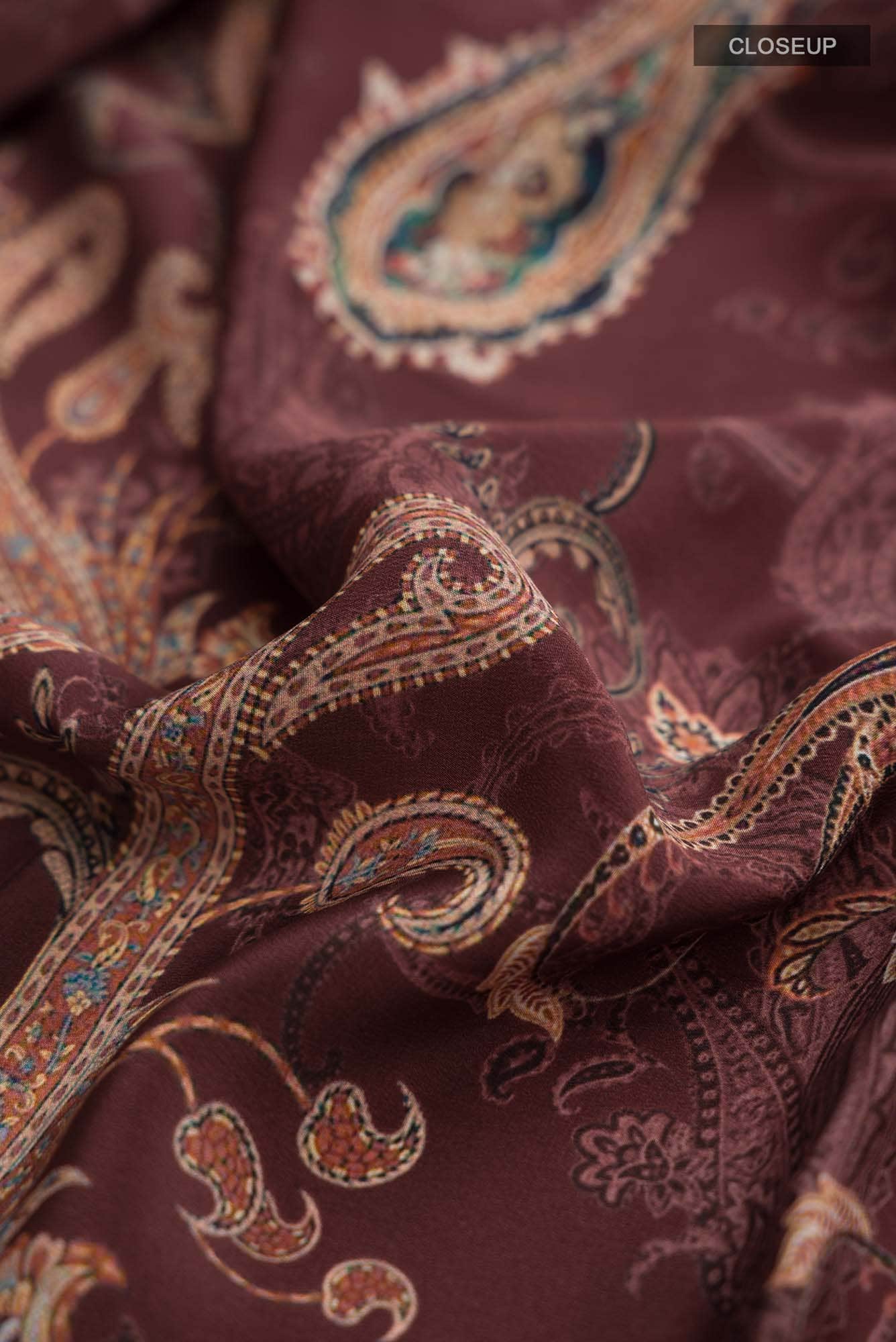 Coffee Brown Crepe Saree