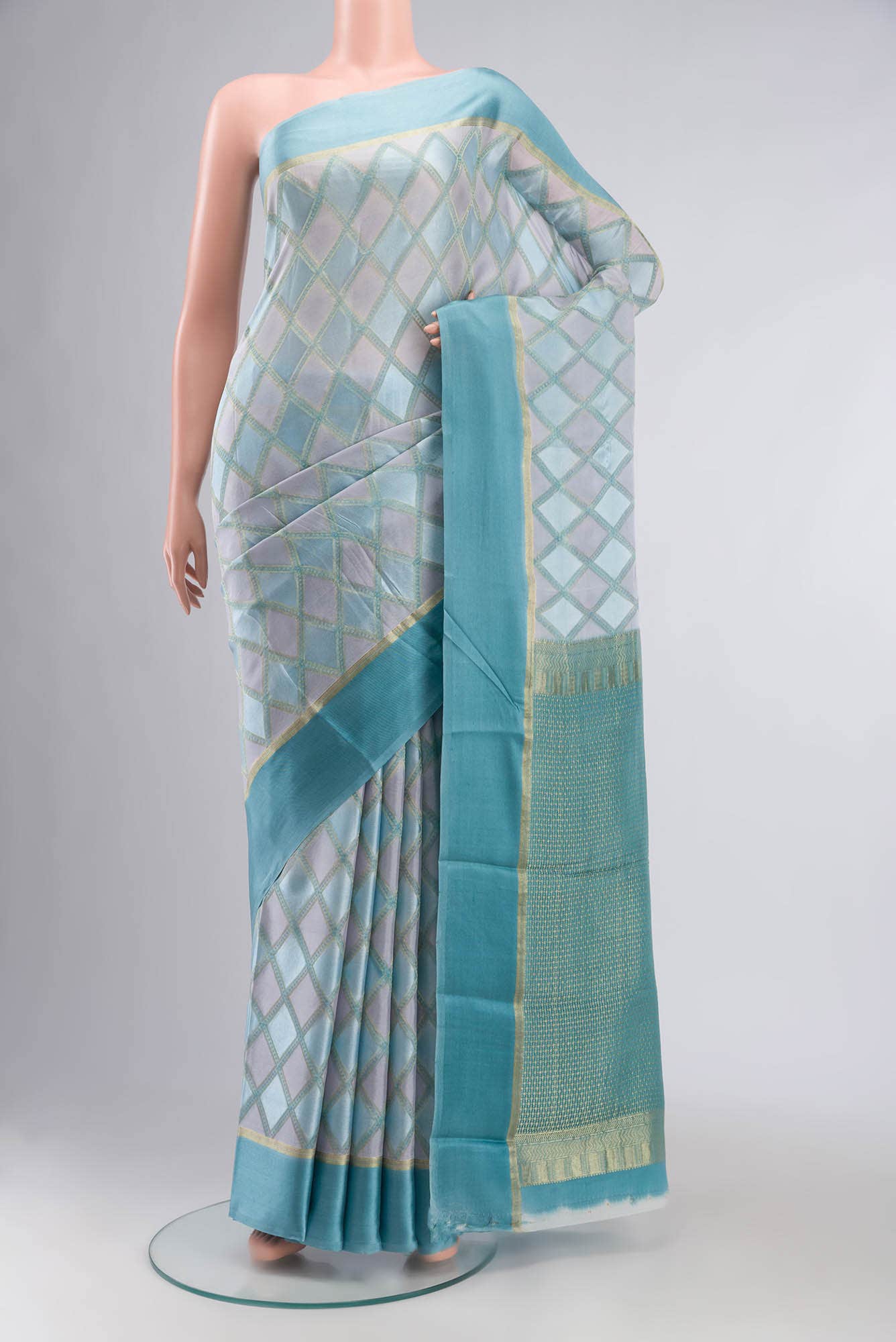 Multi Mysore Crepe Saree