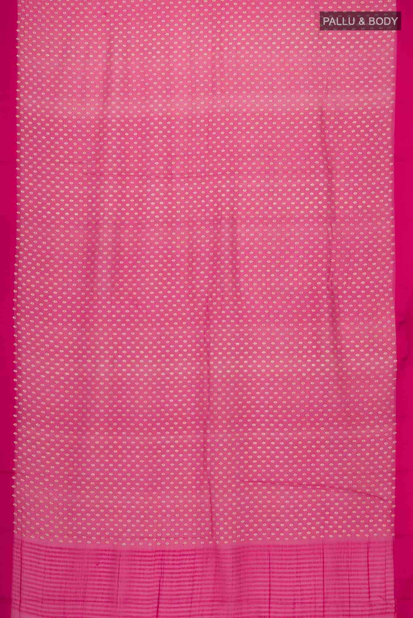 Pink Mysore Chiffon Saree