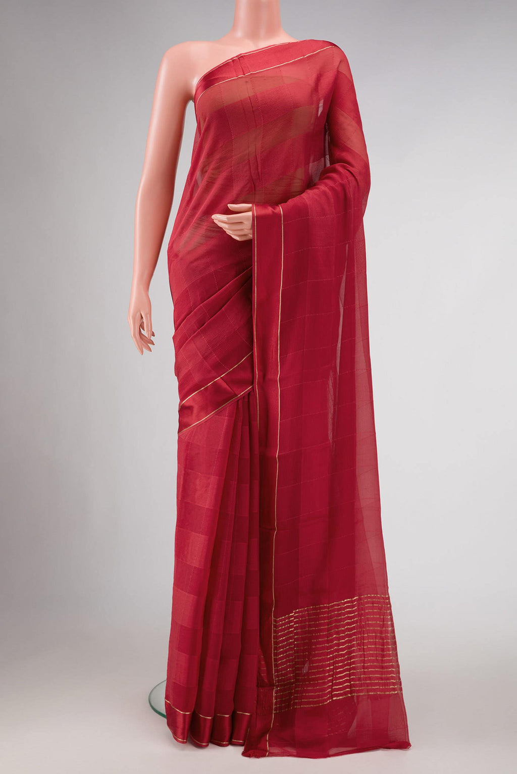 Dark Pink Mysore Georgette Saree