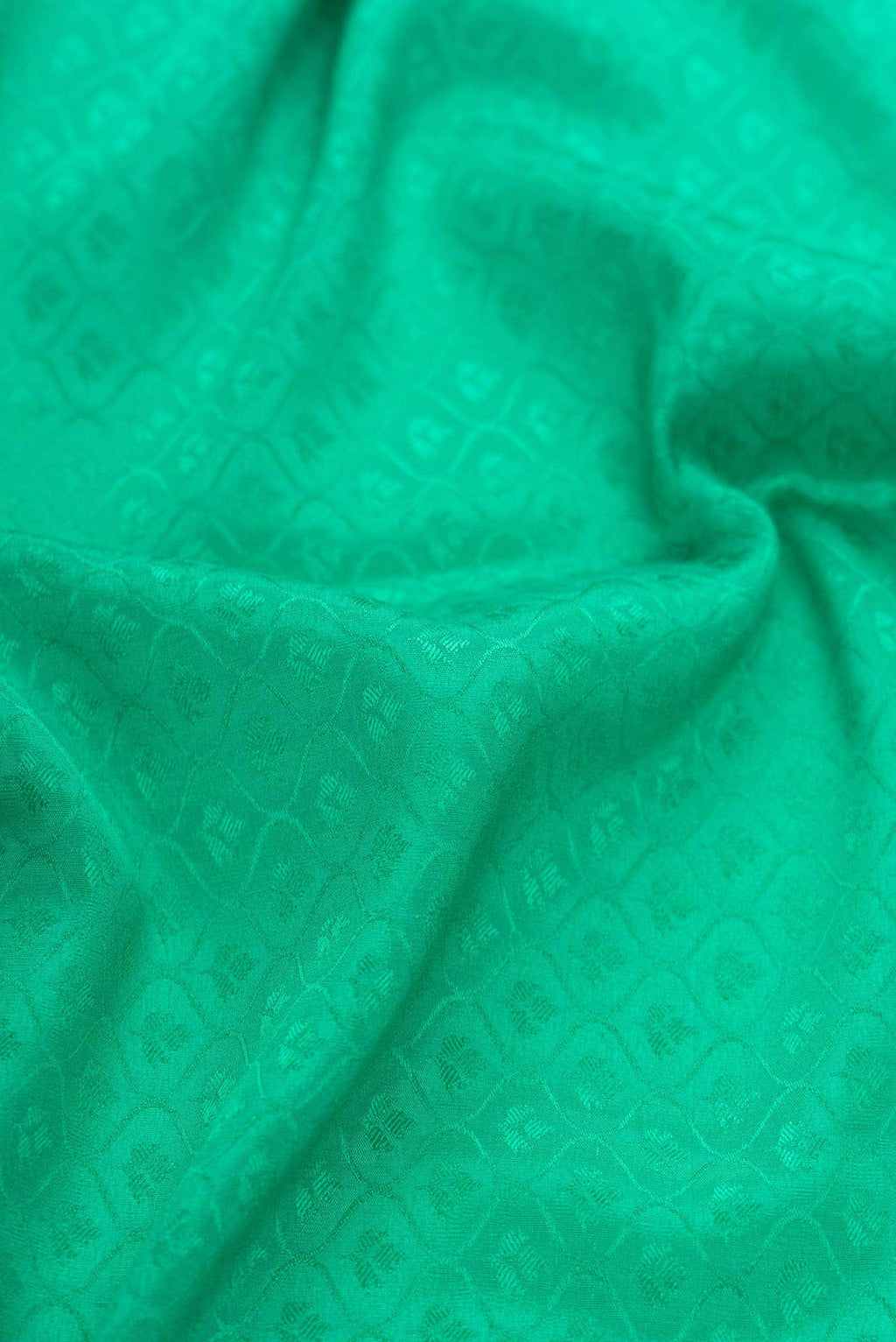 Sea Green Mysore Crepe Saree