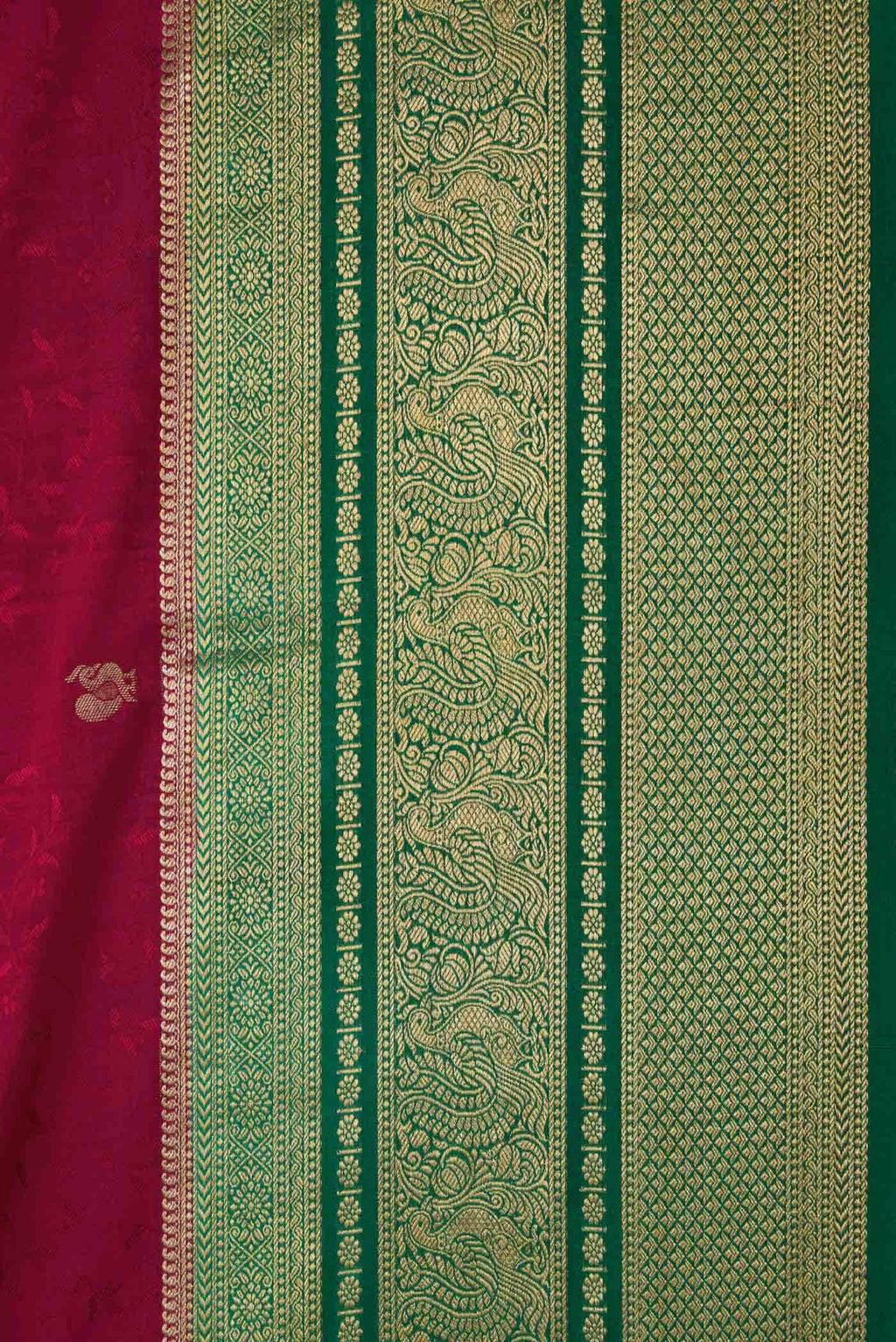 Maroon Dual Tone Mysore Crepe Saree