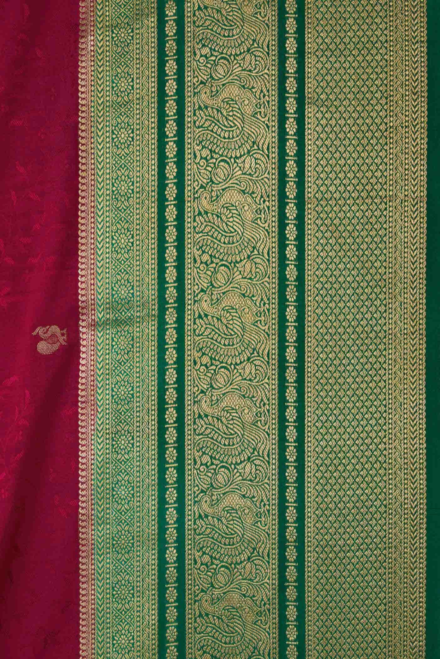 Maroon Dual Tone Mysore Crepe Saree