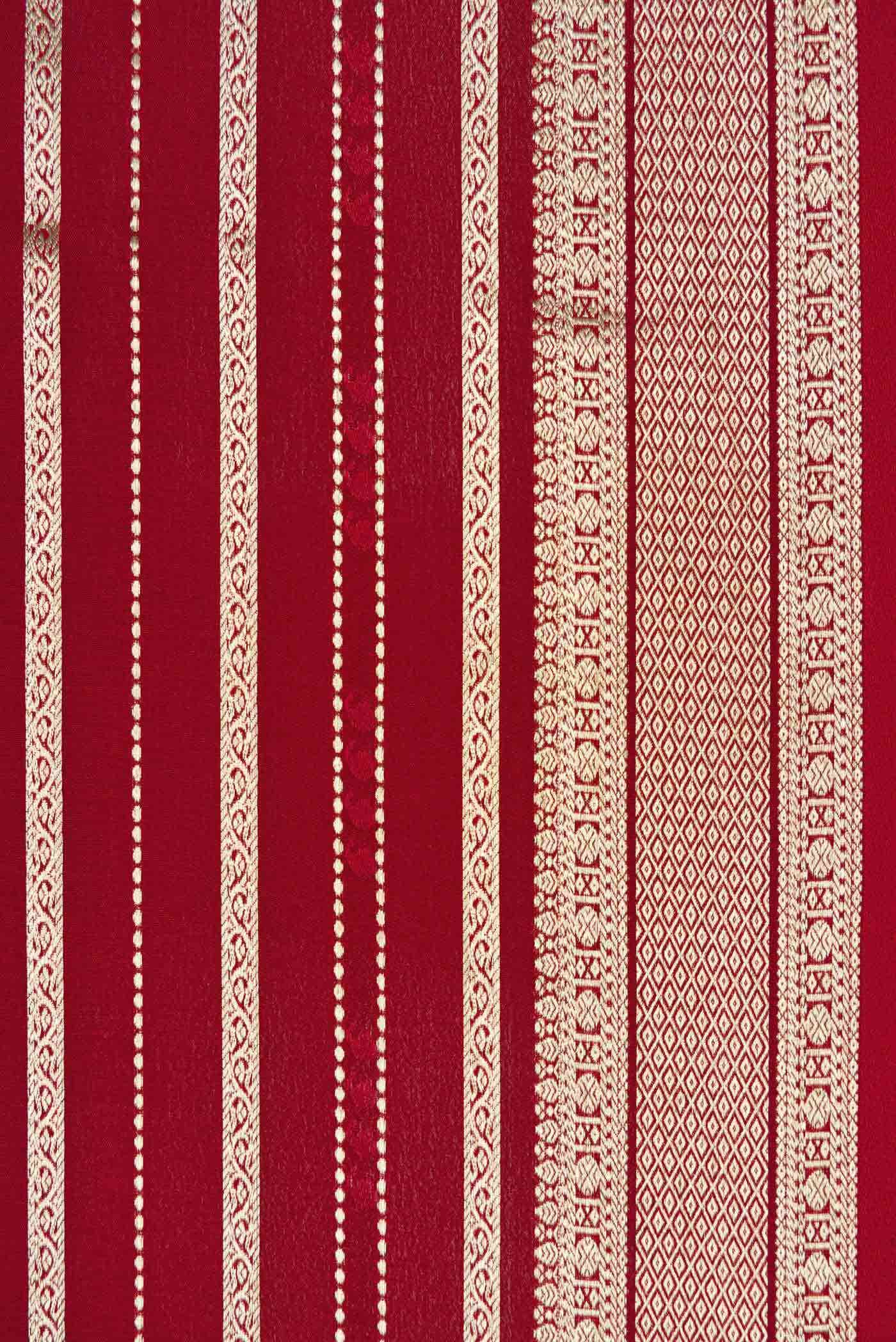 Maroon Dual Tone Mysore Crepe Saree
