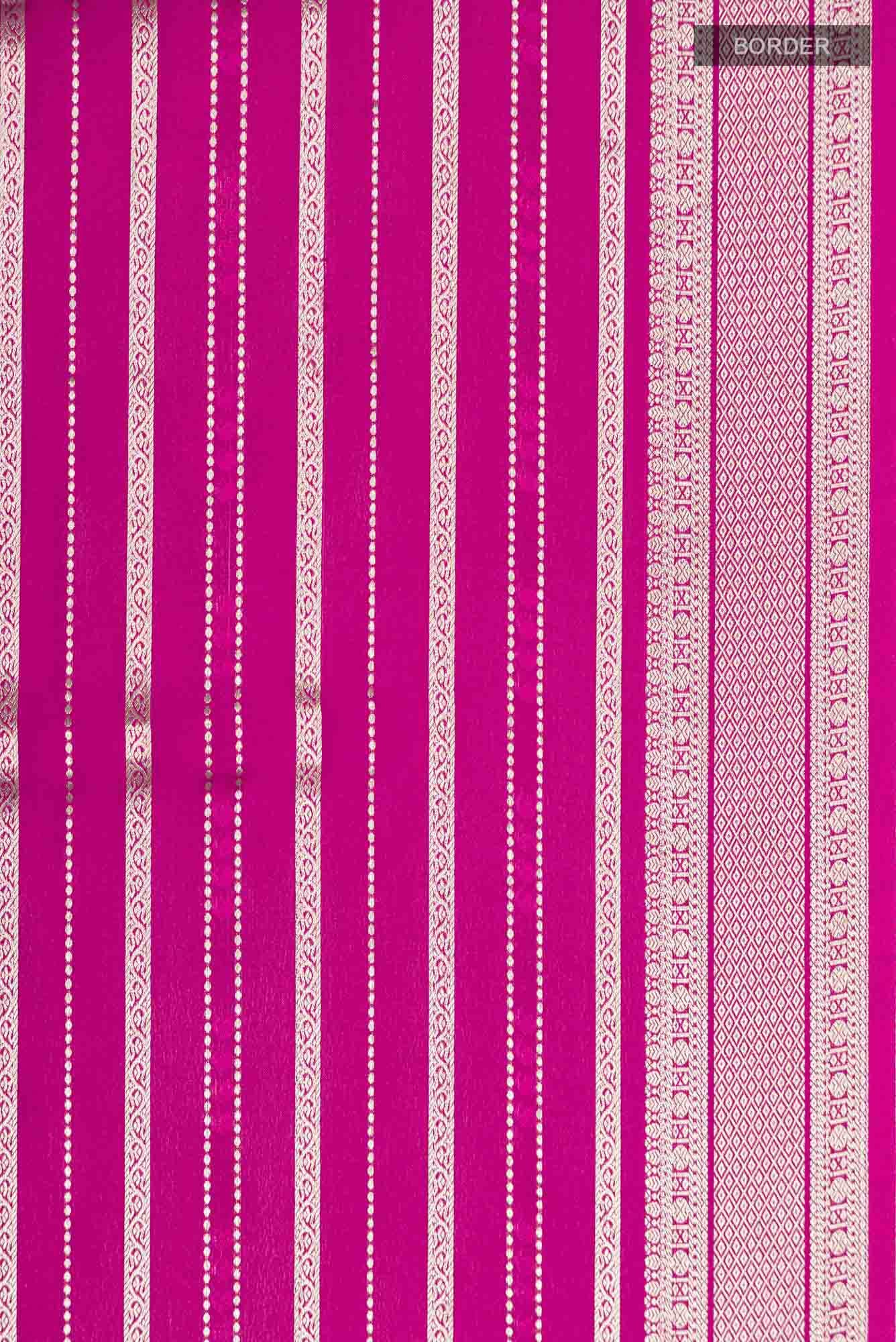 Pink Mysore Crepe Saree
