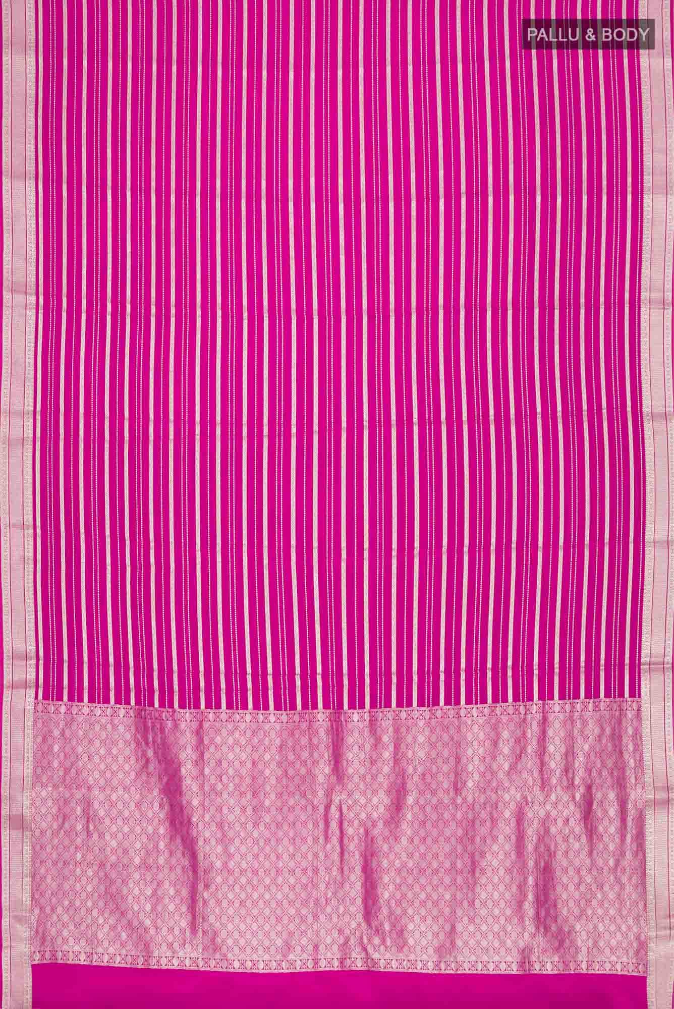Pink Mysore Crepe Saree