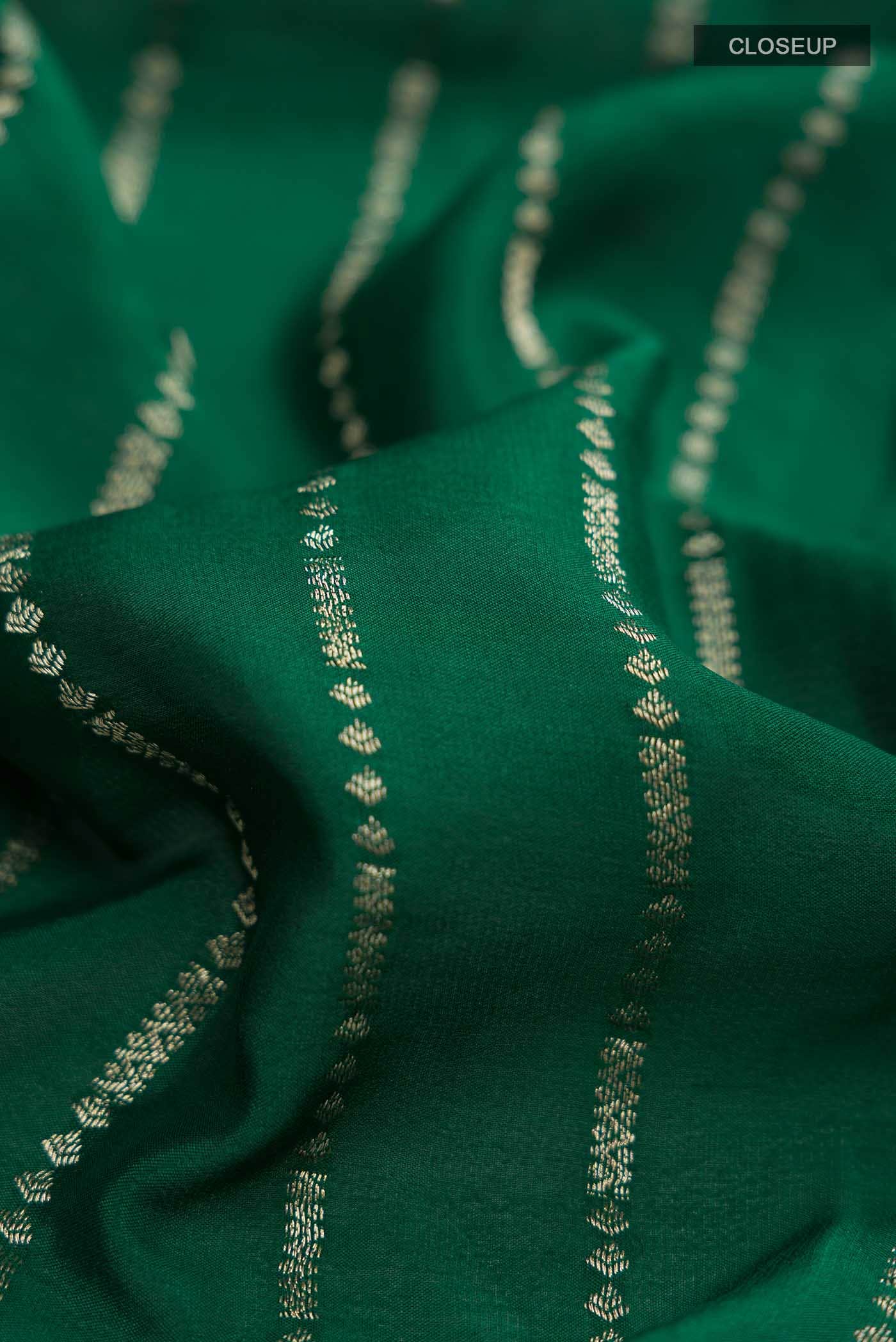 Green Crepe Saree