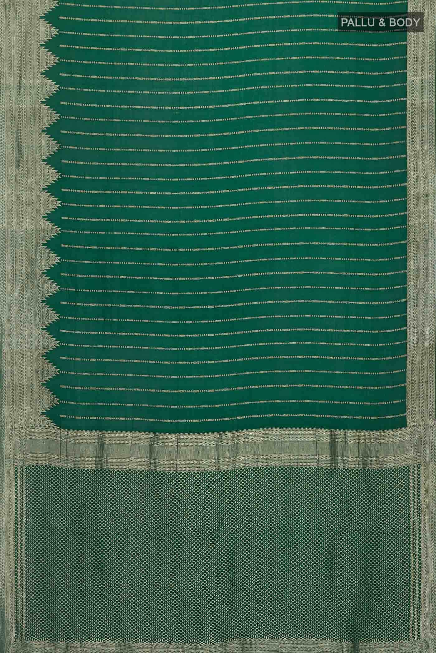 Green Crepe Saree