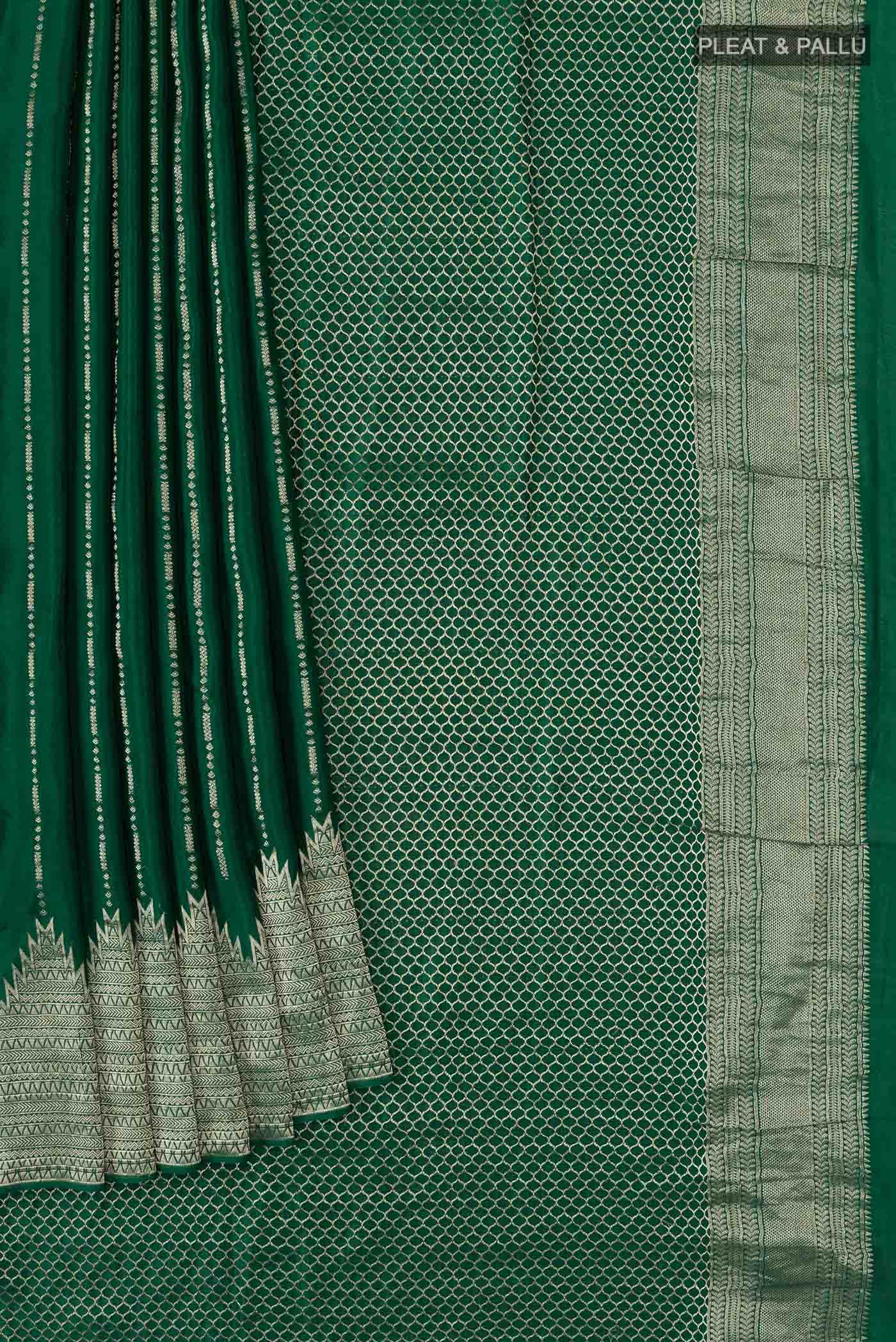 Green Crepe Saree