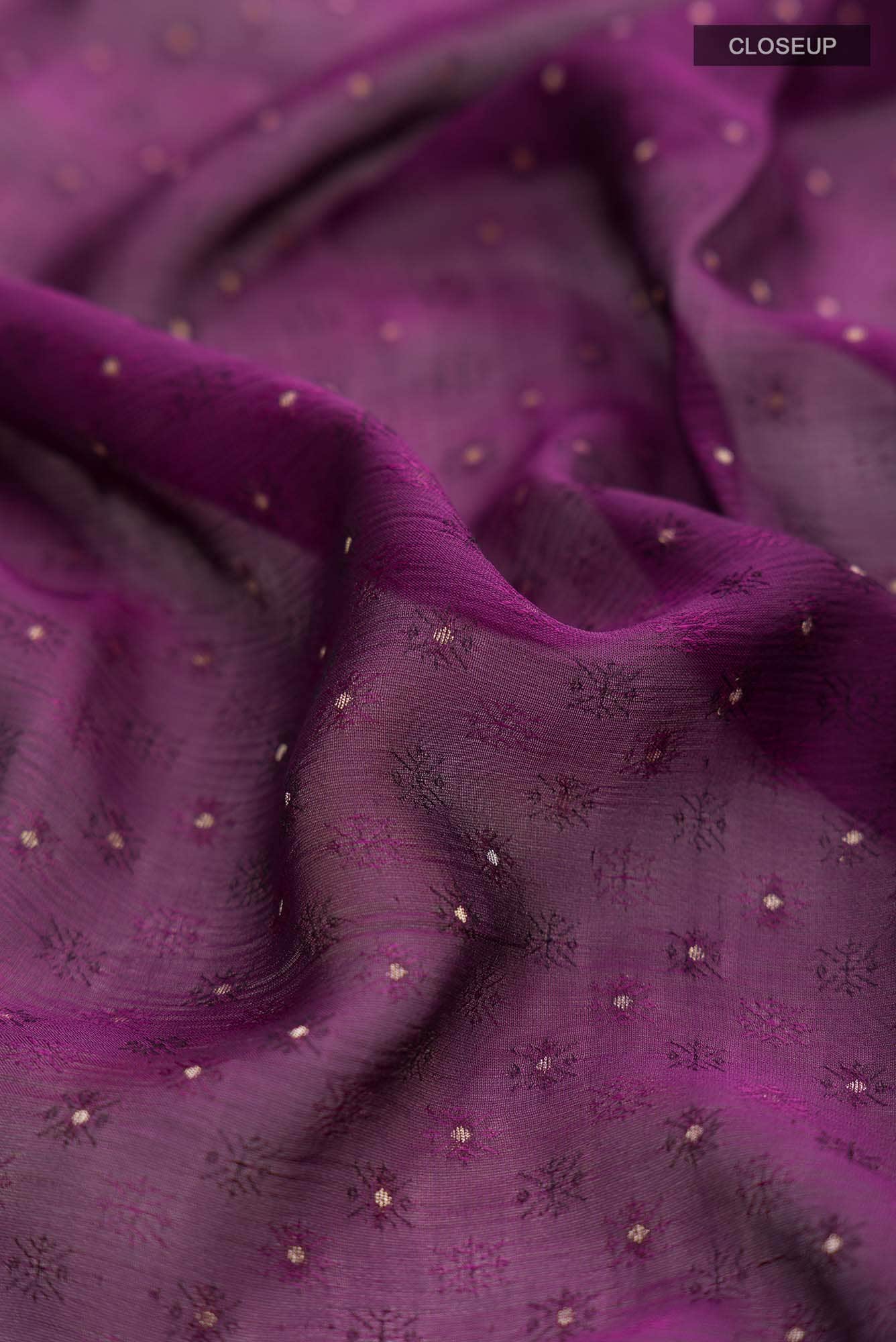 Purple Mysore Chiffon Saree
