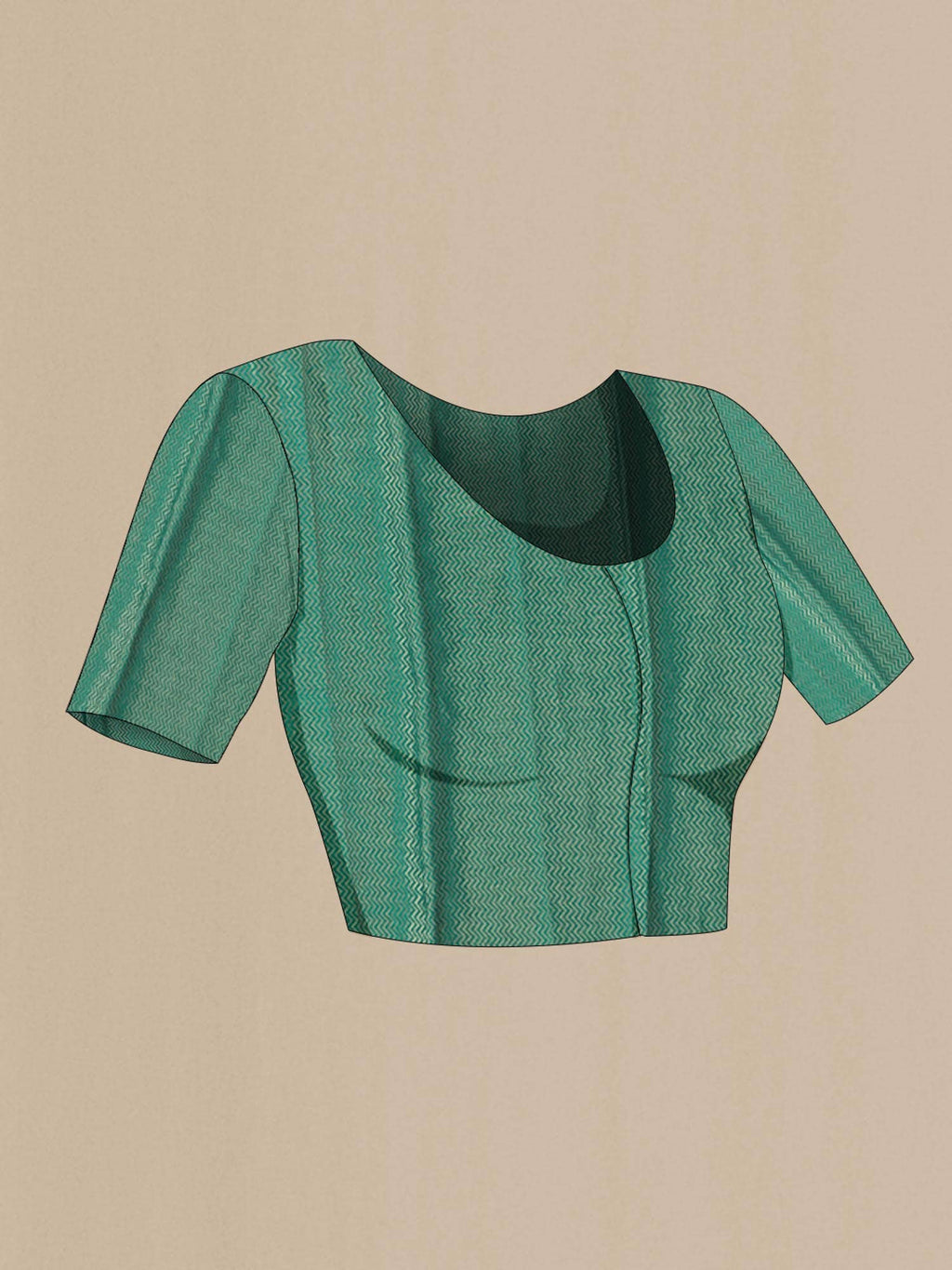 Teal Mysore Chiffon Saree