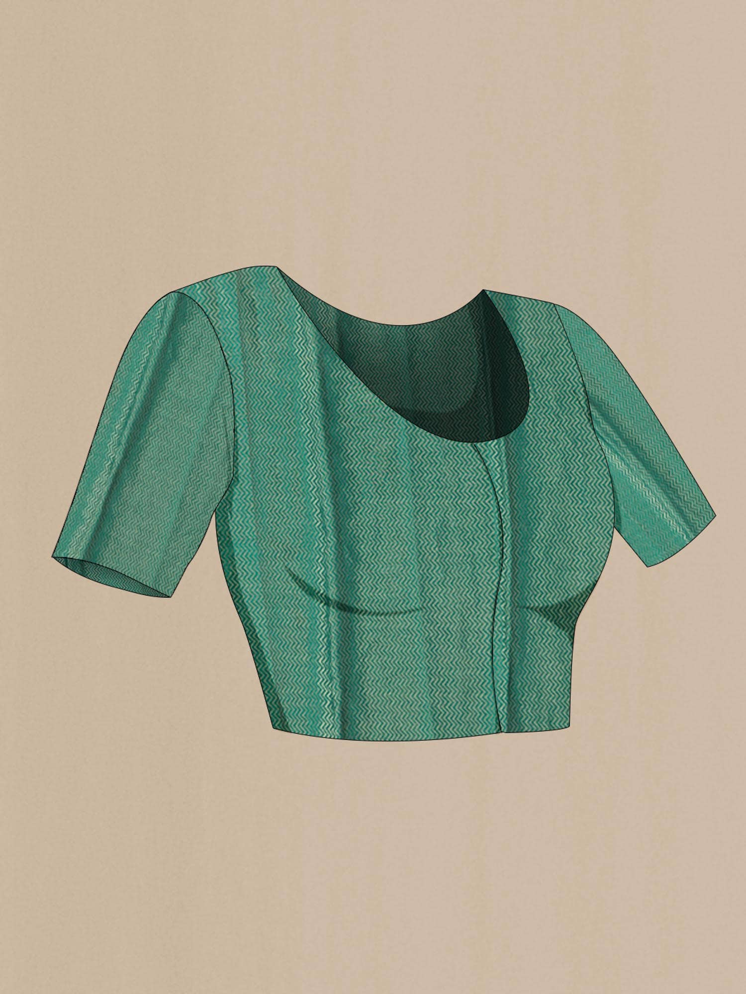 Teal Mysore Chiffon Saree
