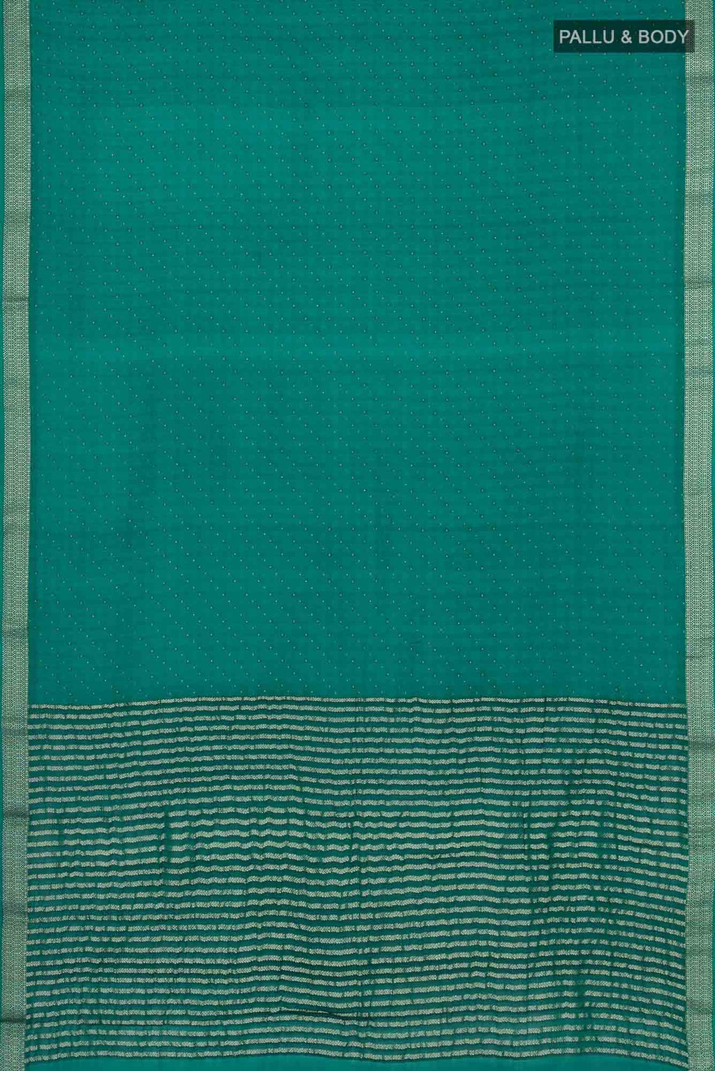 Teal Mysore Chiffon Saree