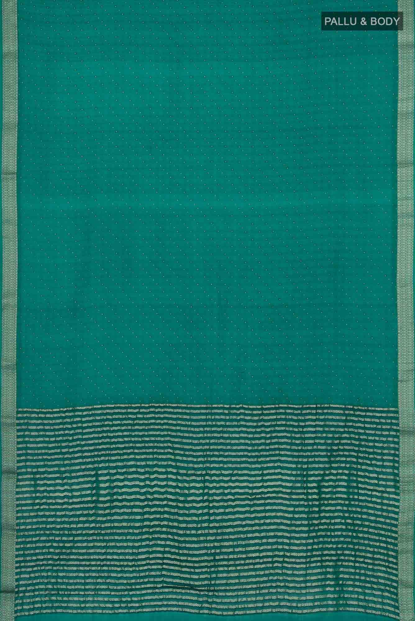 Teal Mysore Chiffon Saree