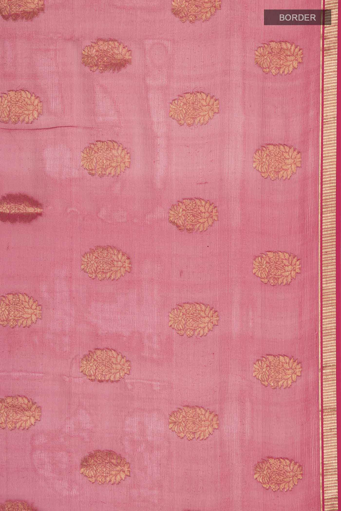 Maroon Mysore Chiffon Saree
