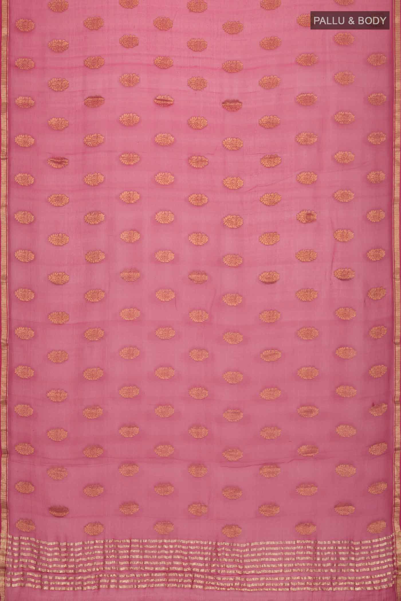 Maroon Mysore Chiffon Saree