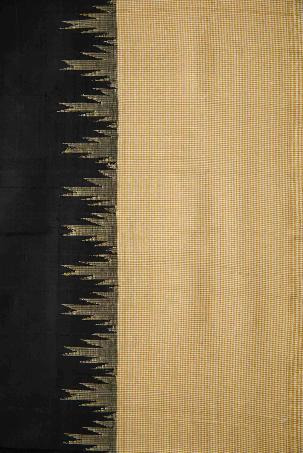 Black Dual Tone Kanchipuram Silk Saree