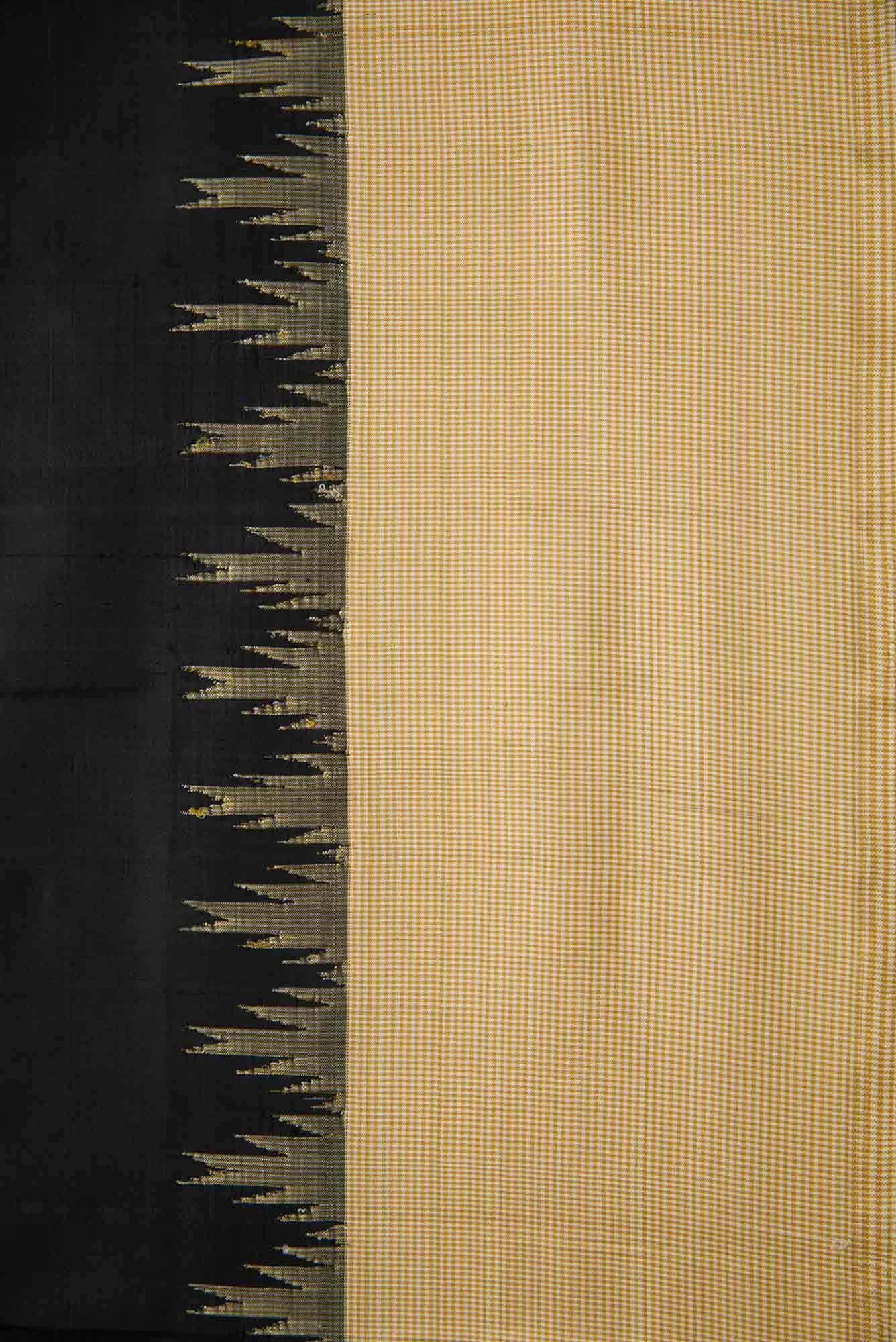 Black Dual Tone Kanchipuram Silk Saree