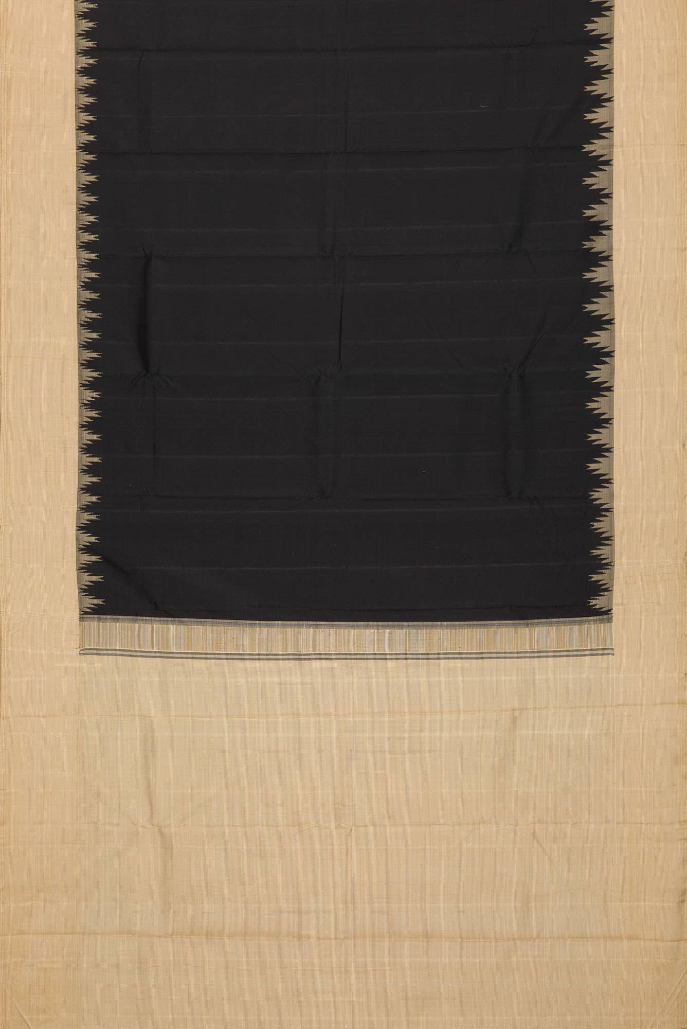 Black Dual Tone Kanchipuram Silk Saree
