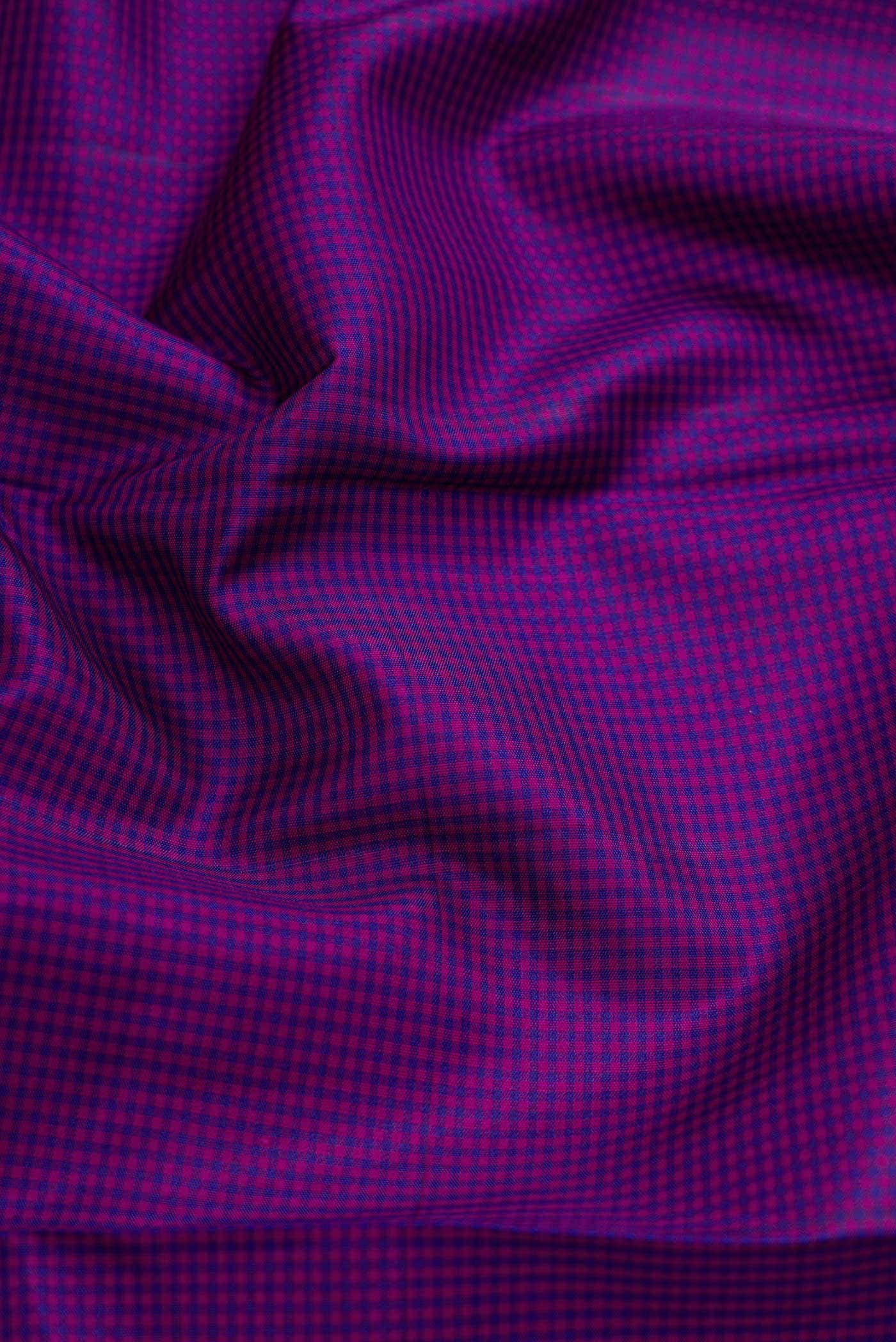Pure Silk Pure Zari Violet Dual Tone Kanchipuram Saree