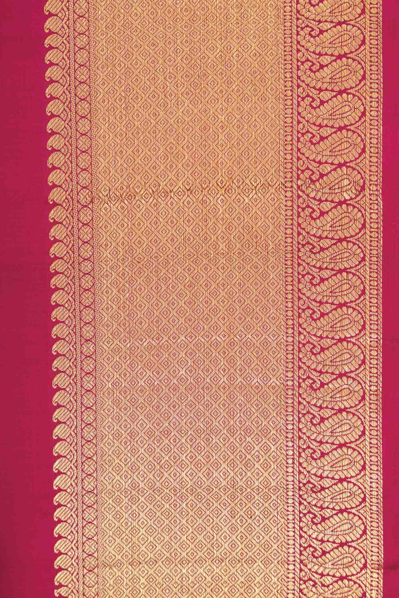 Dark Pink Dual Tone Kanchipuram Silk Saree