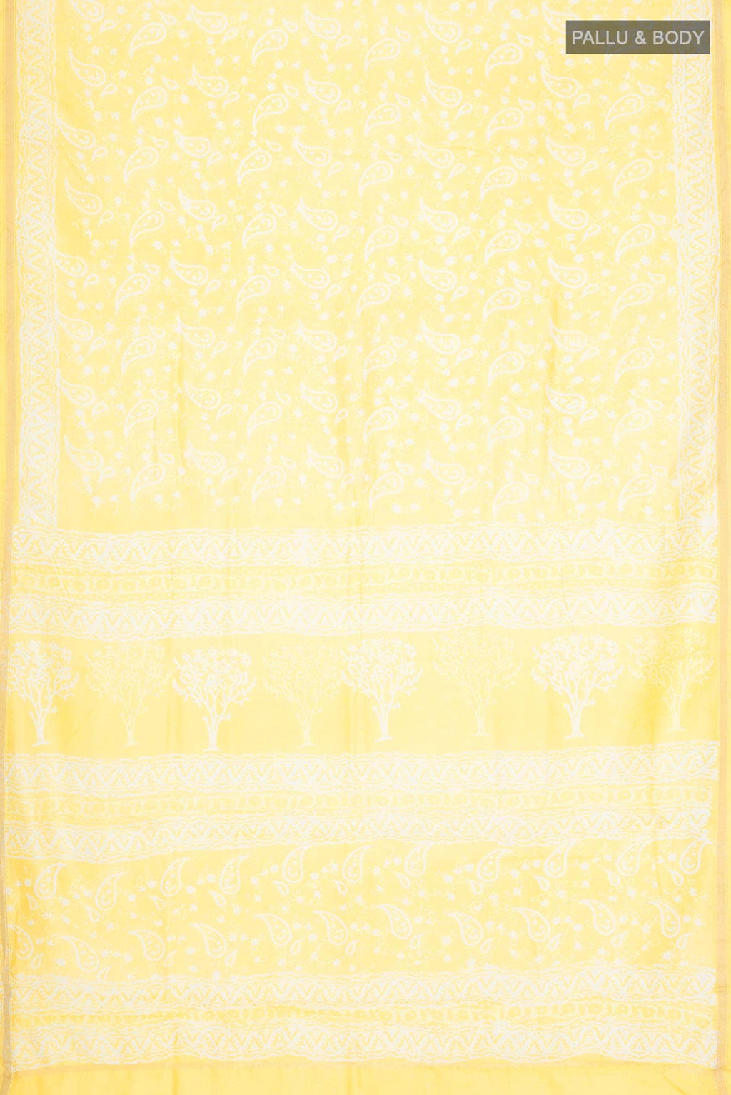 Yellow Chanderi Silk Cotton Saree