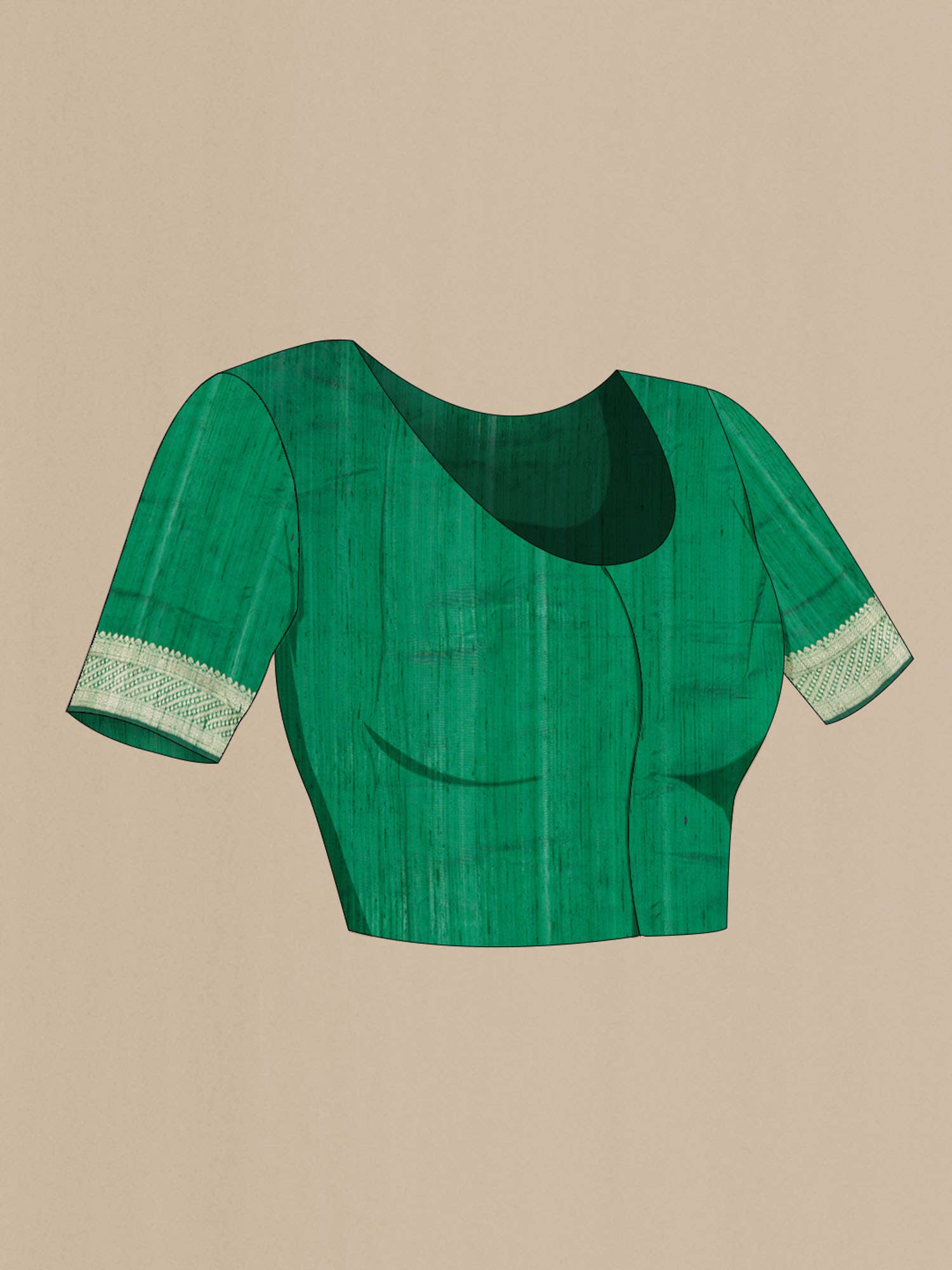 Green Tussar Silk Saree