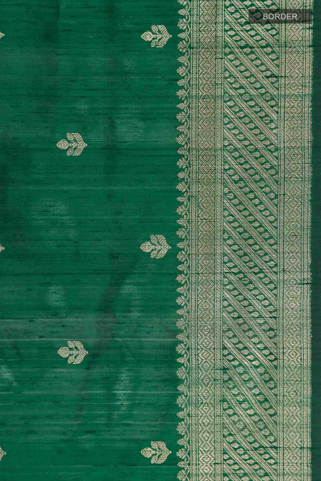 Green Tussar Silk Saree