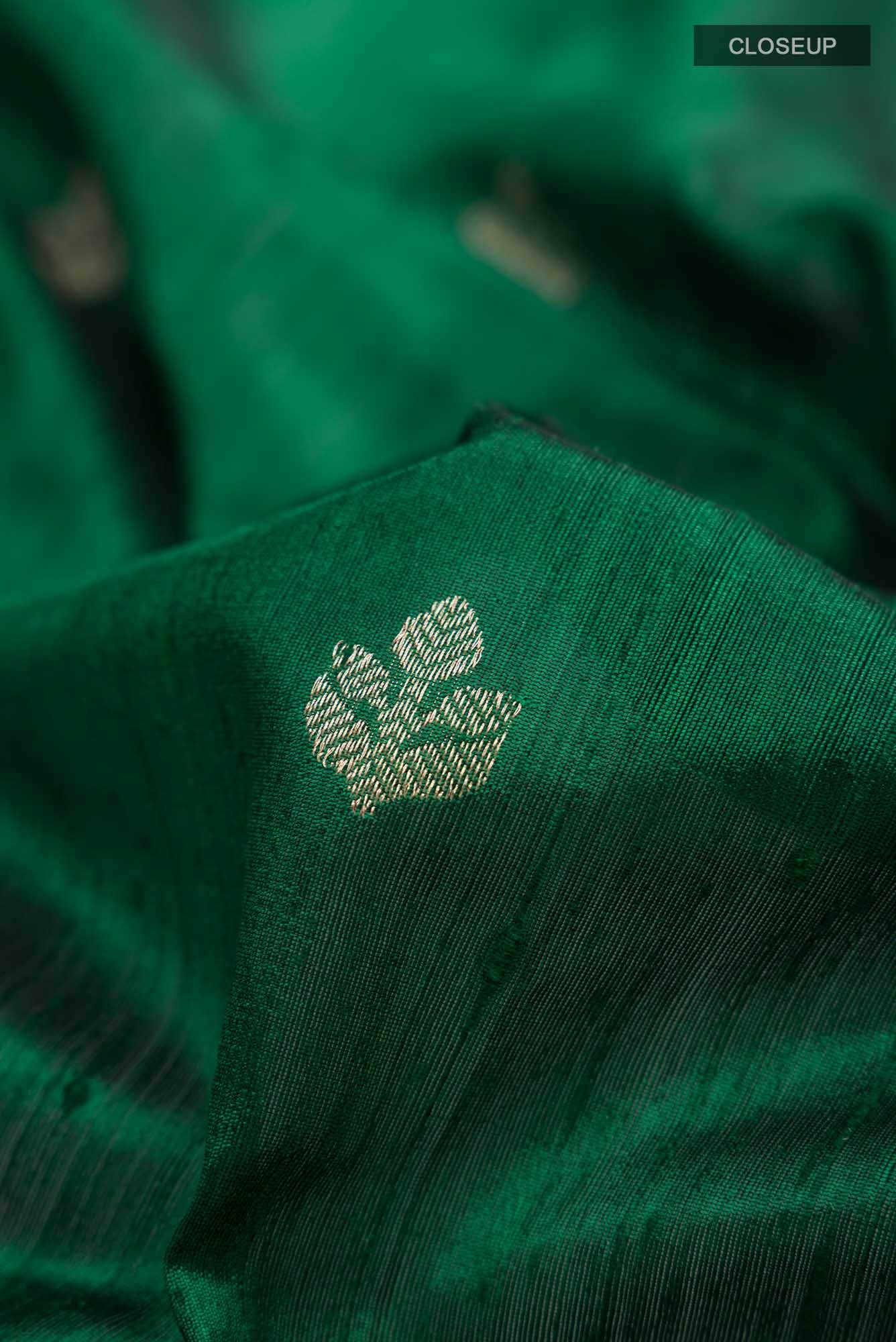 Green Tussar Silk Saree