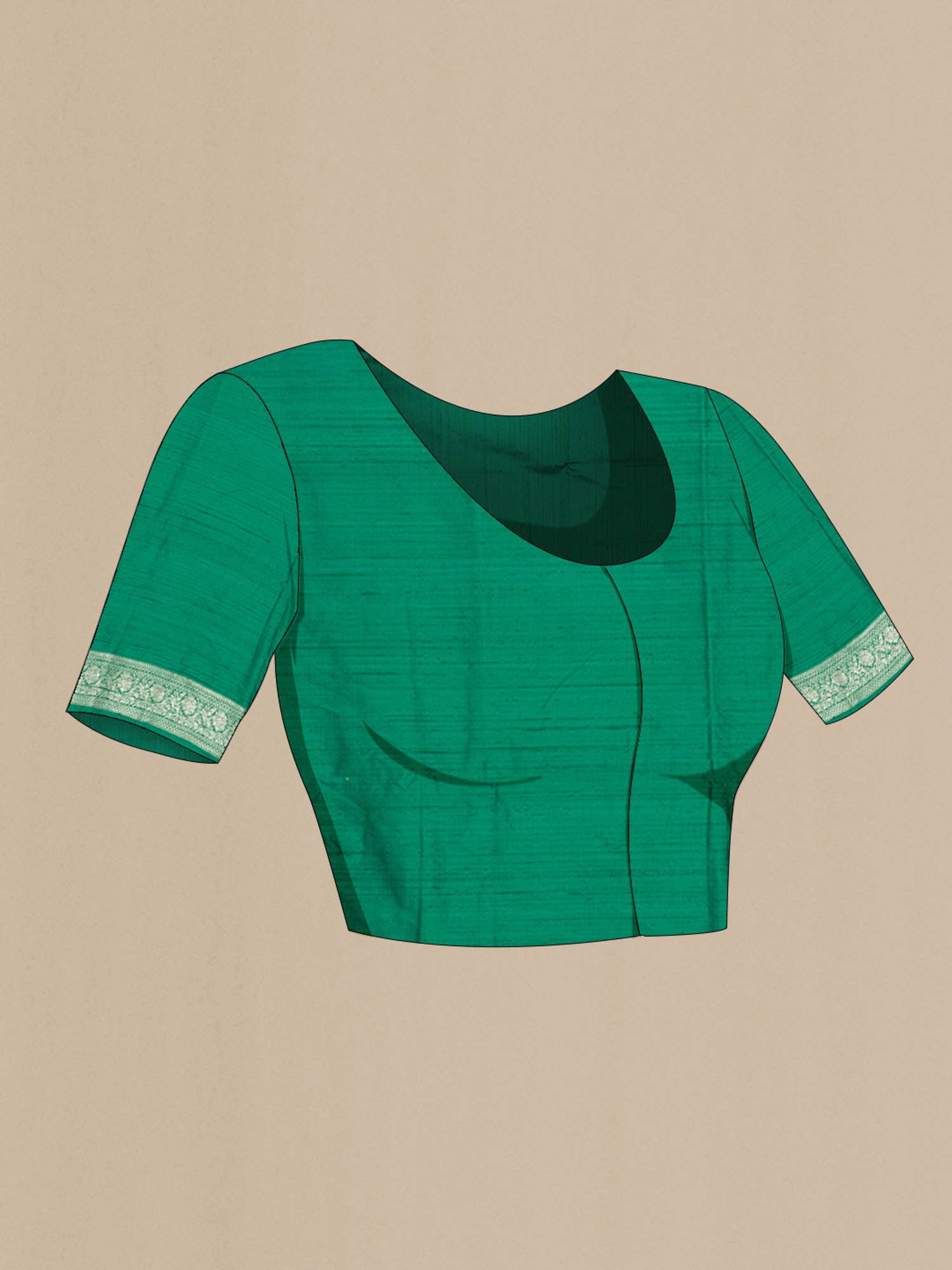 Green Tussar Silk Saree