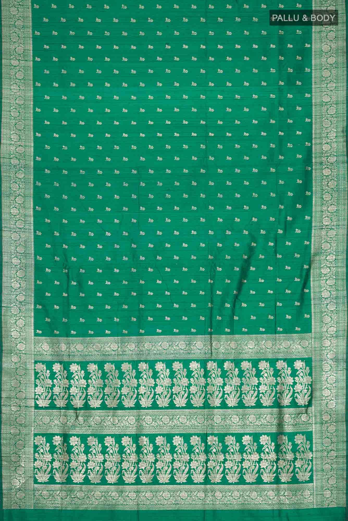 Green Tussar Silk Saree