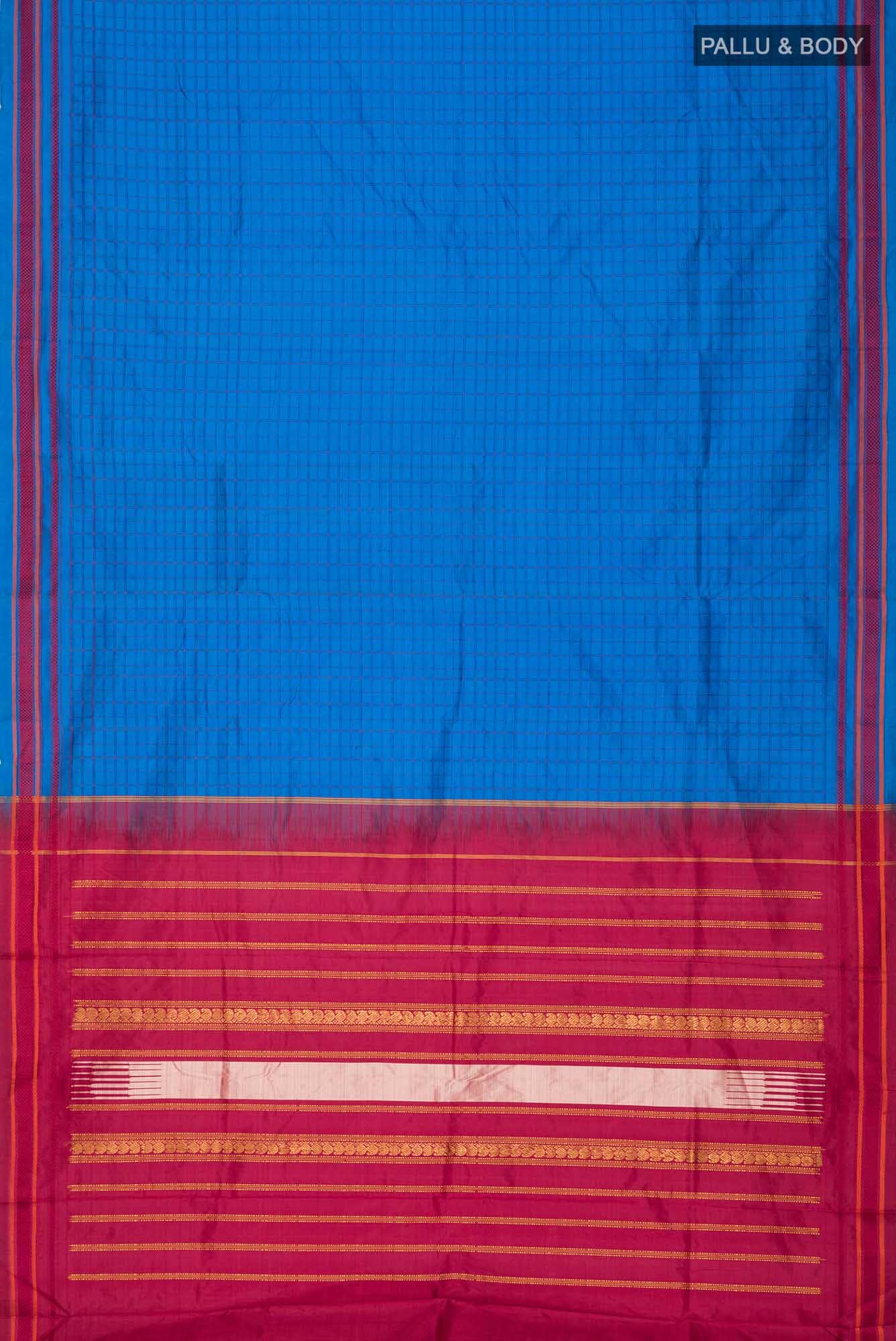 Blue Kanchipuram Silk Saree