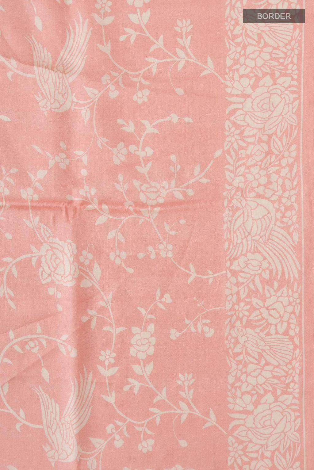 Peach Tussar Silk Saree