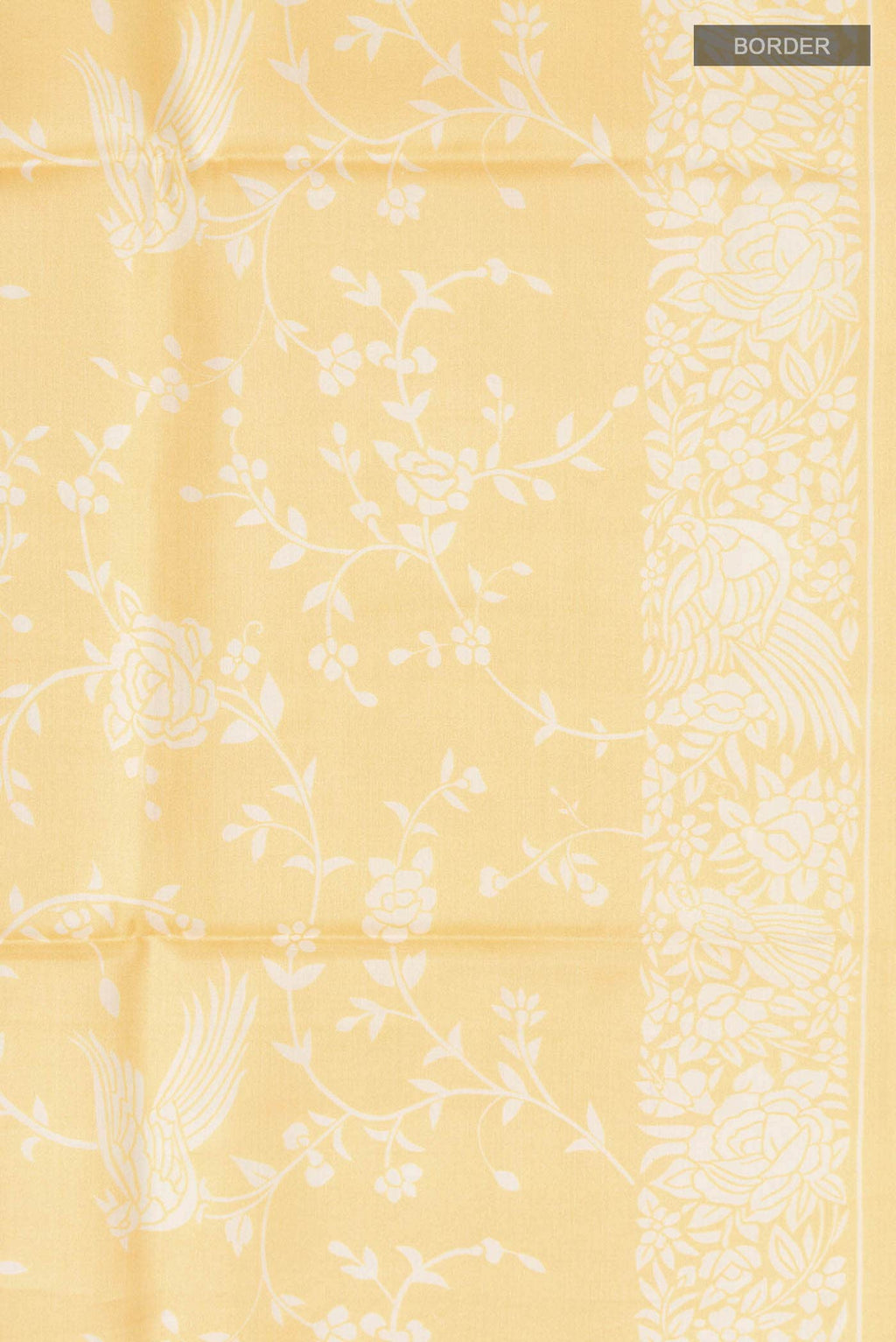 Yellow Tussar Silk Saree