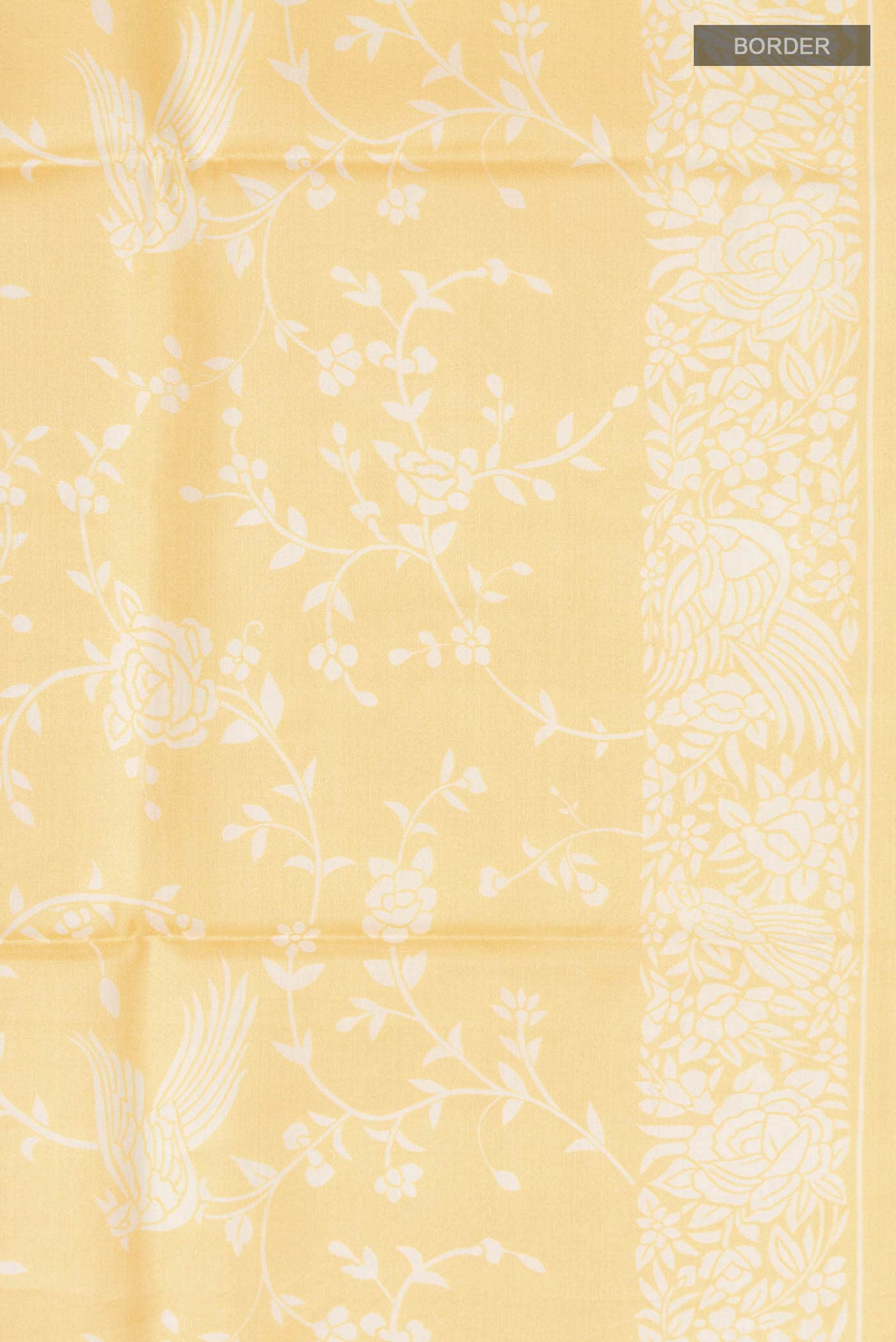 Yellow Tussar Silk Saree