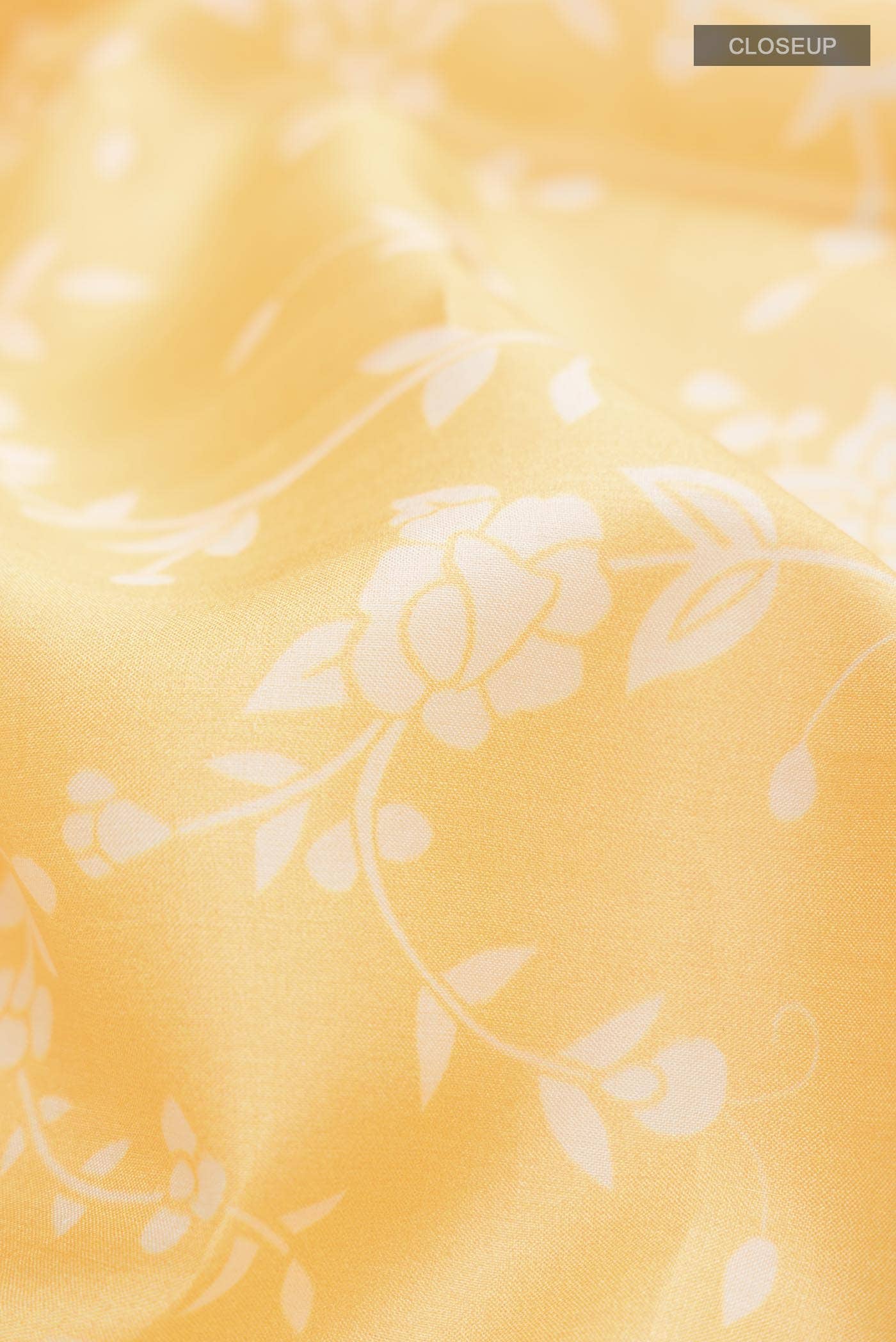 Yellow Tussar Silk Saree