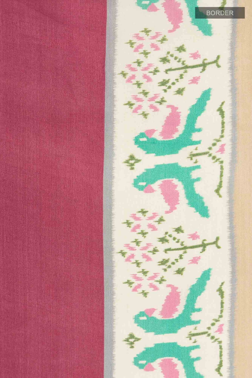 Red Bhagalpuri Tussar Silk Saree