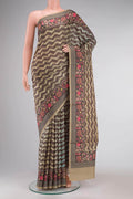 Brown Tussar Silk Saree