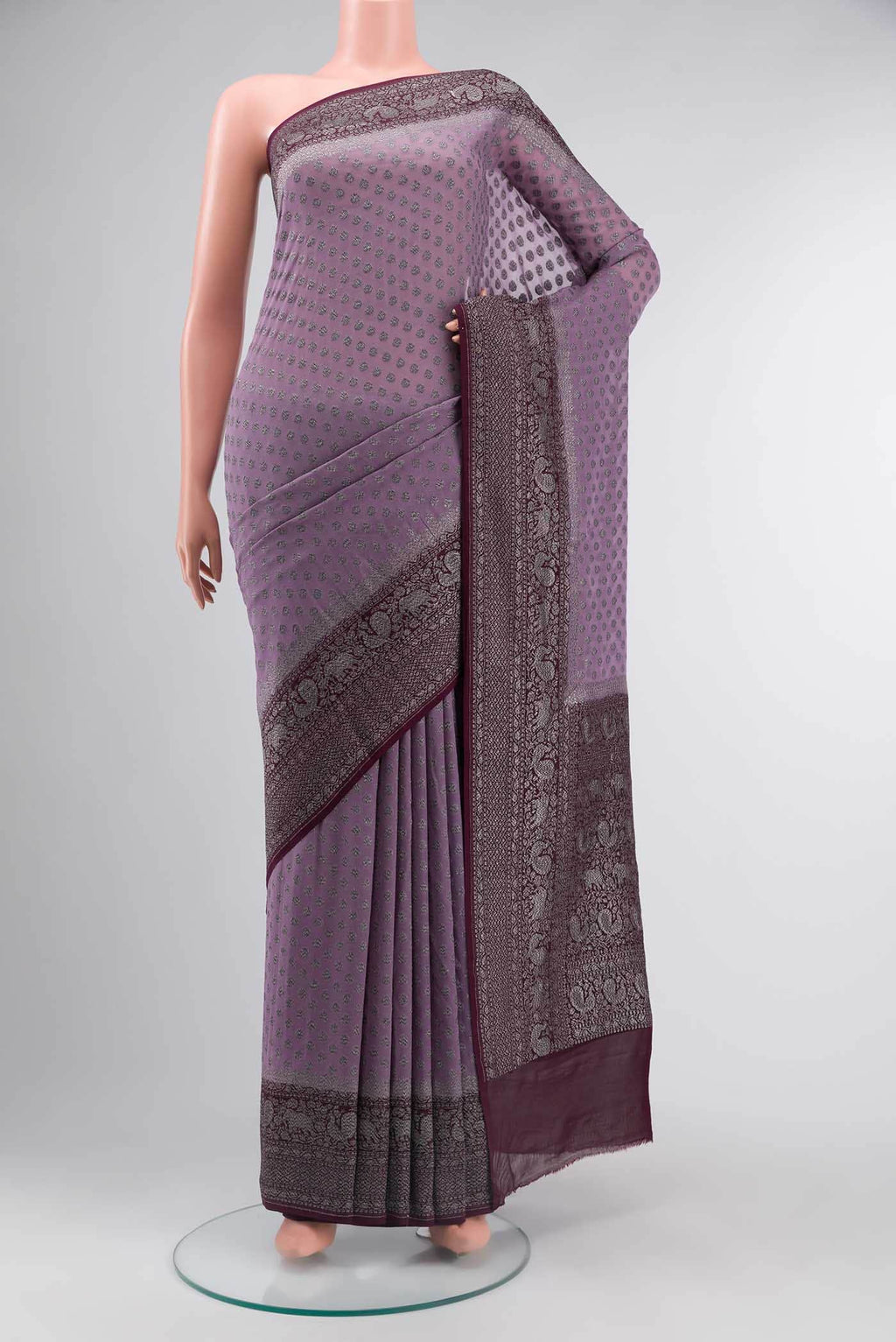 Lavender Georgette Saree
