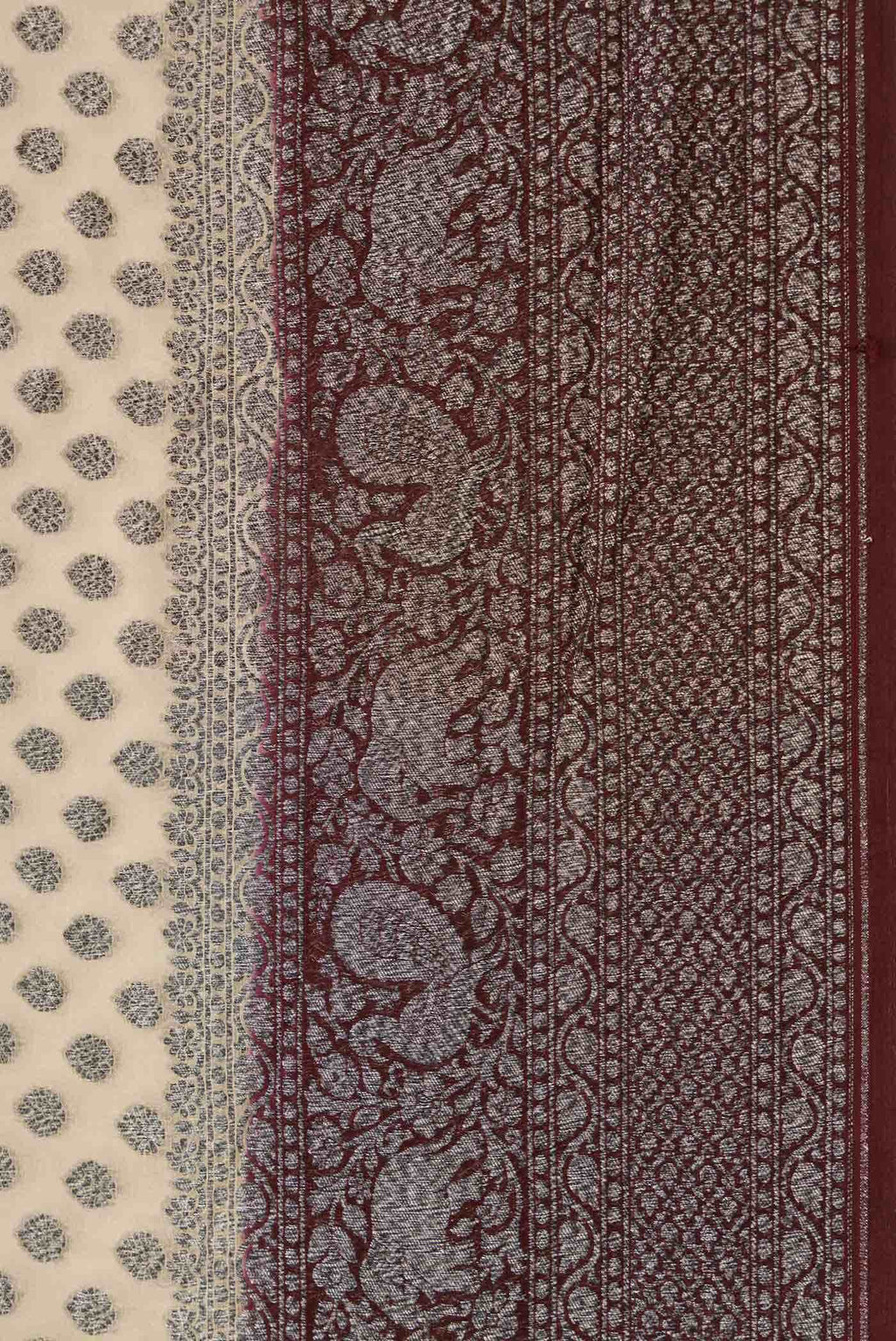 Beige Banarasi Georgette Saree