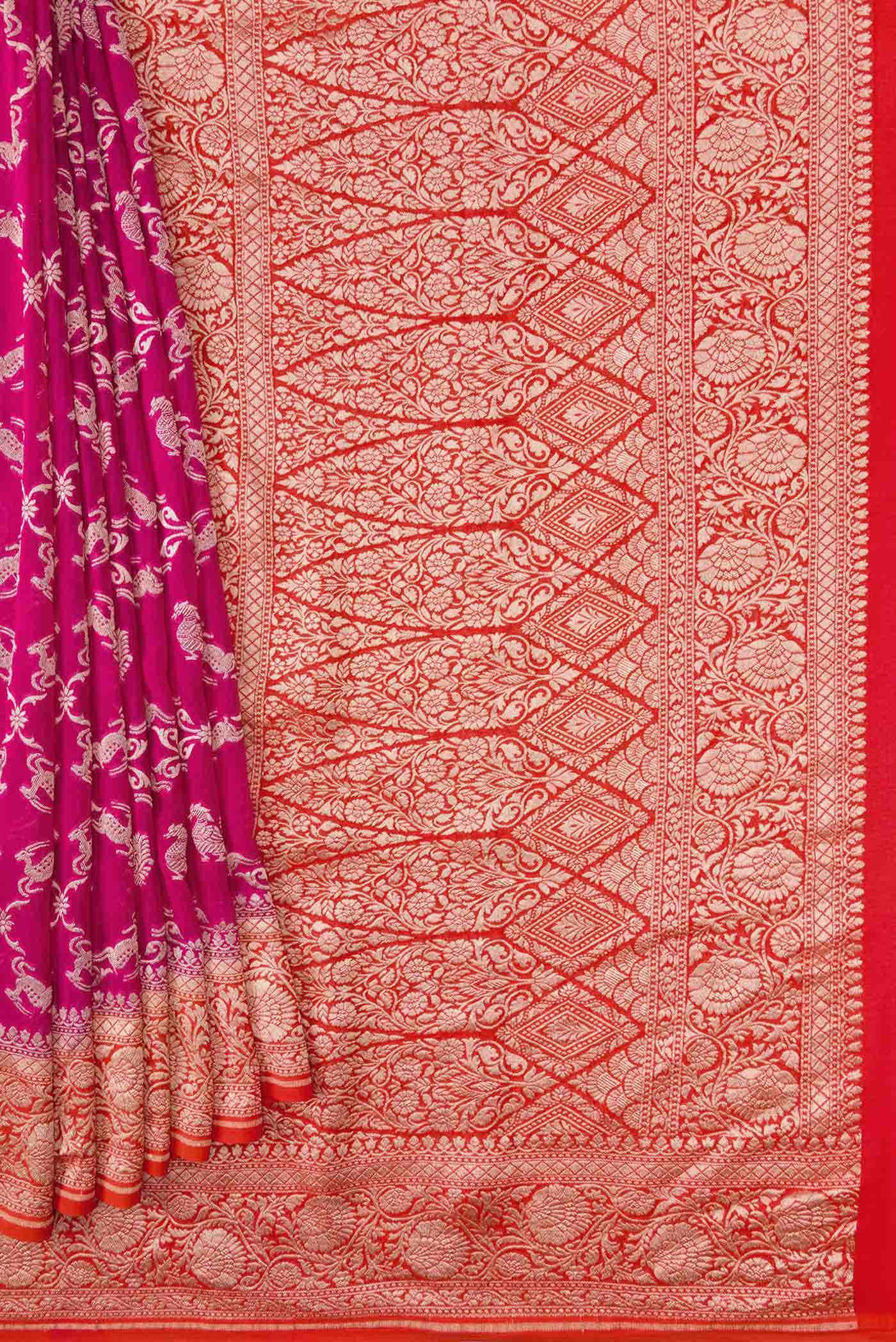 Pink Mysore Georgette Saree
