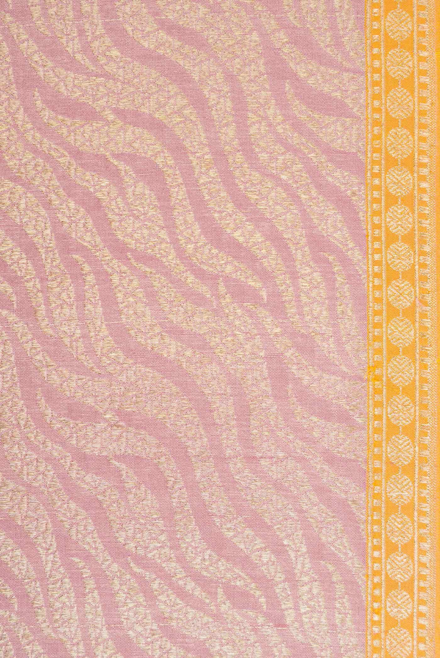 Pure Silk Pure Zari Pink Banarasi Saree