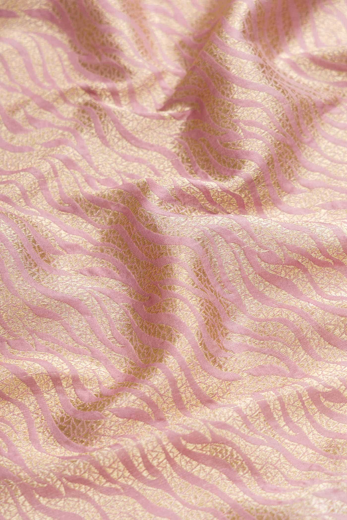 Pure Silk Pure Zari Pink Banarasi Saree