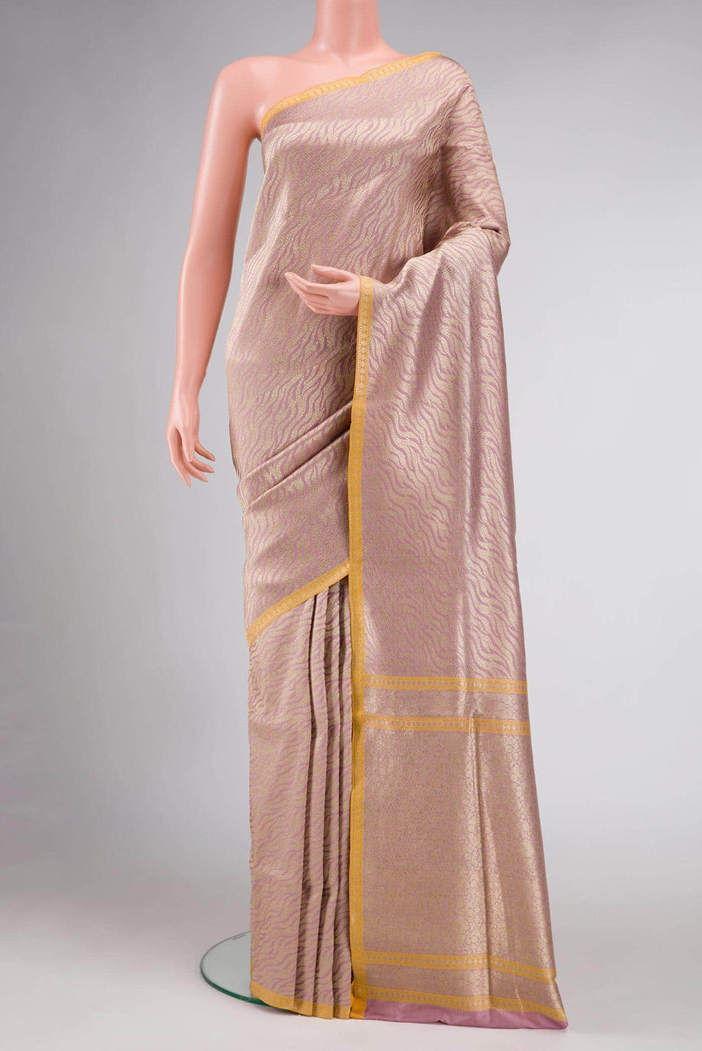 Pure Silk Pure Zari Pink Banarasi Saree