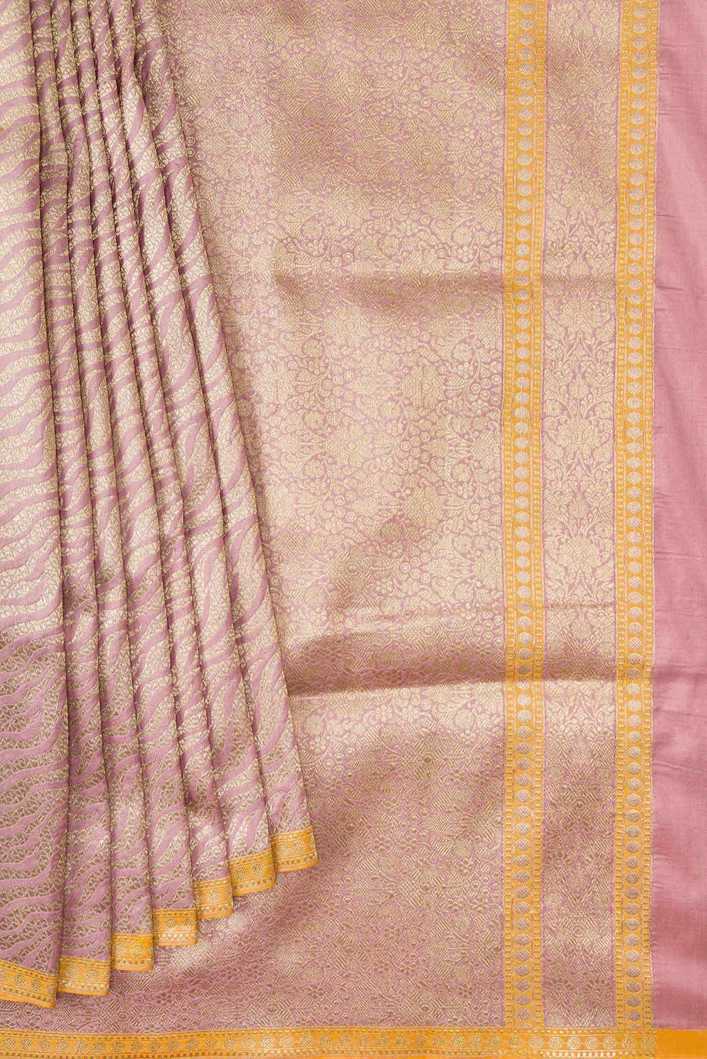 Pure Silk Pure Zari Pink Banarasi Saree