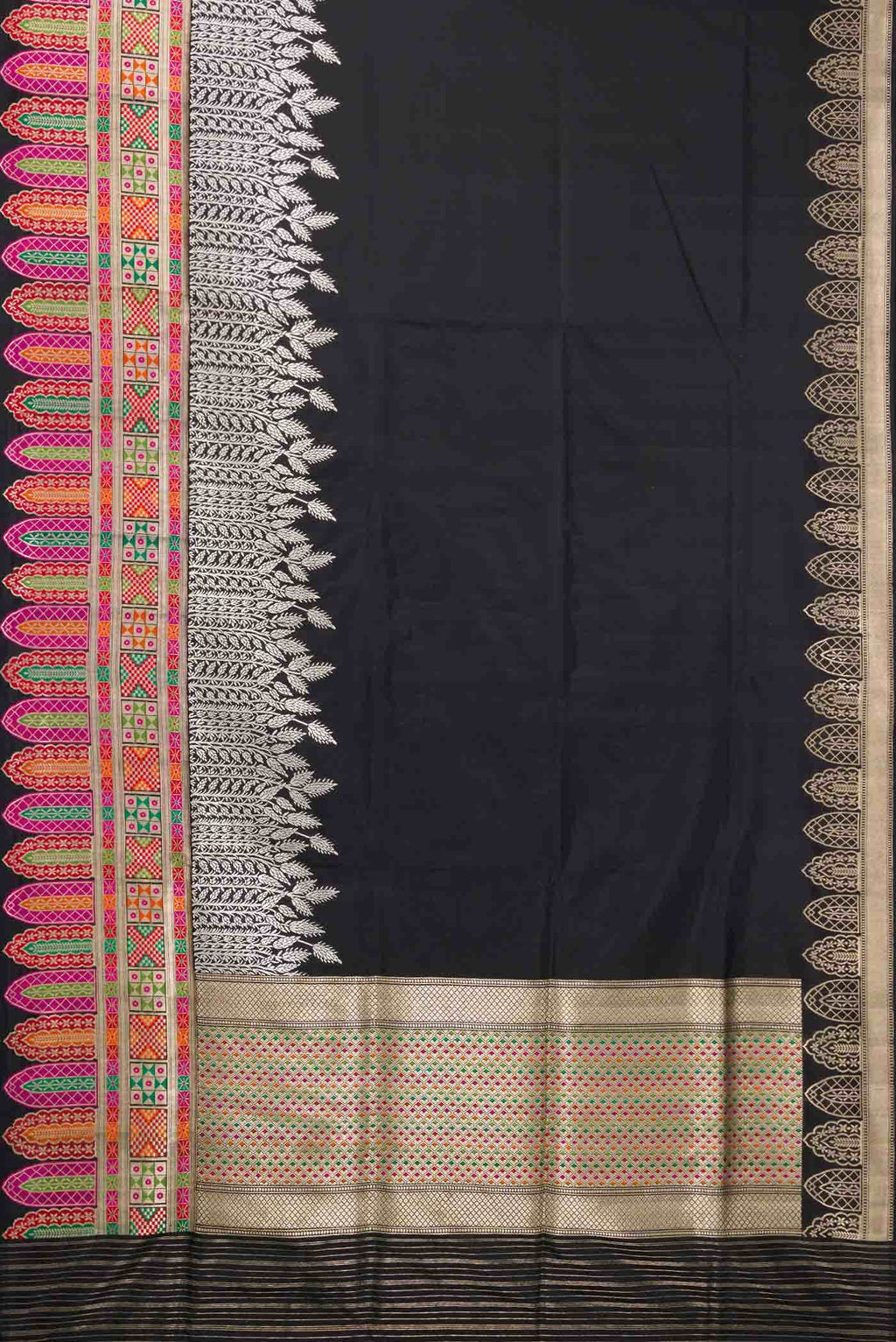 Black Banarasi Silk Saree
