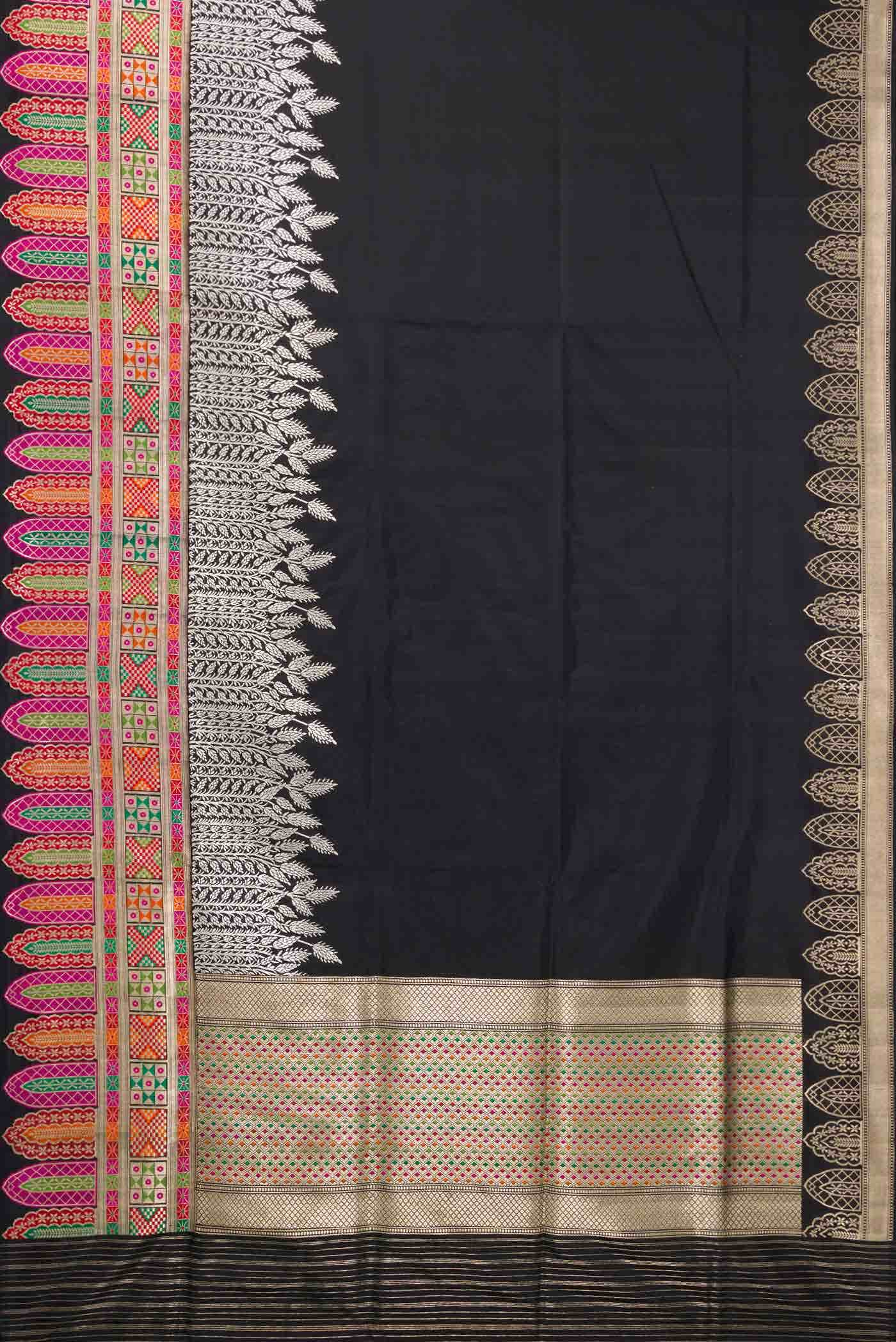 Black Banarasi Silk Saree