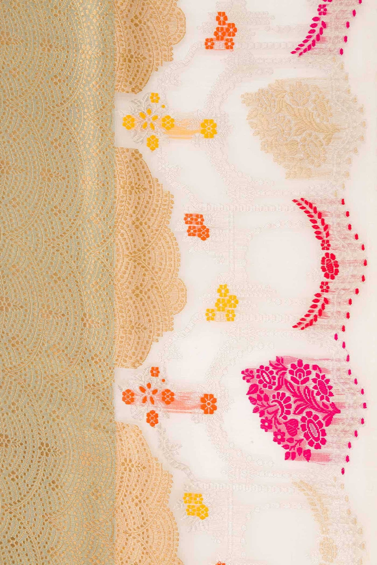 Pure Silk Pure Zari Gold Banarasi Saree